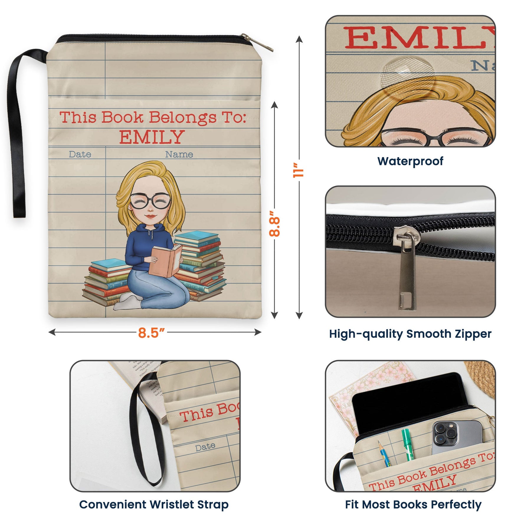 This Book Belongs To - Personalized Book Sleeve