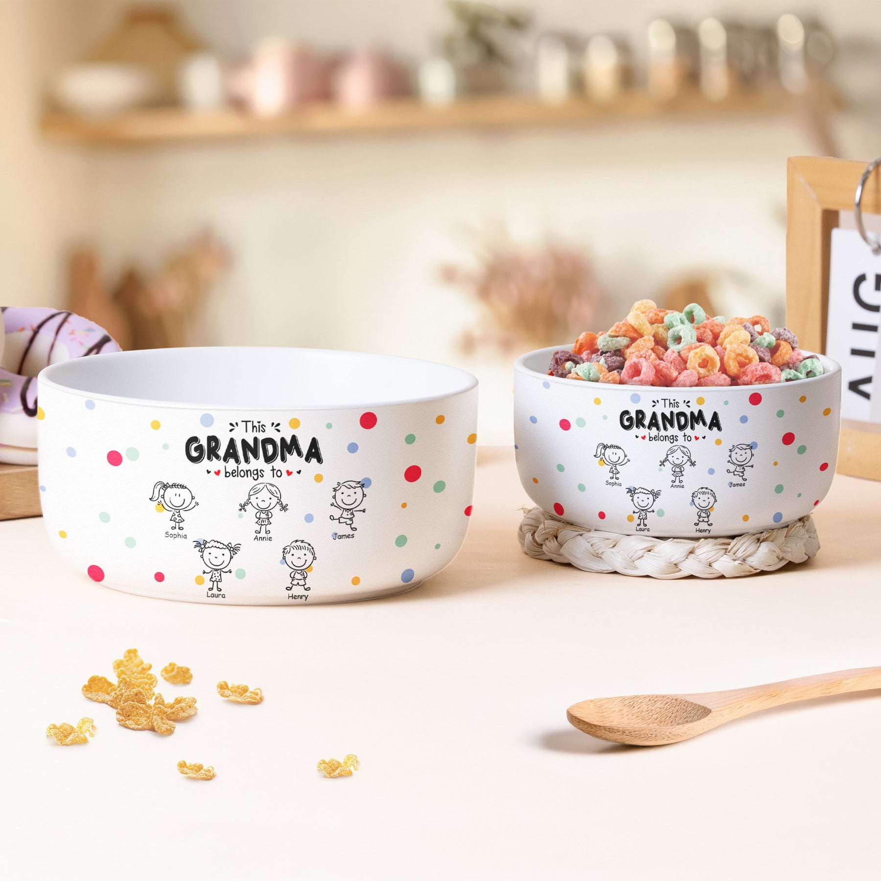 This Grandma Belongs To - Personalized Ceramic Bowl