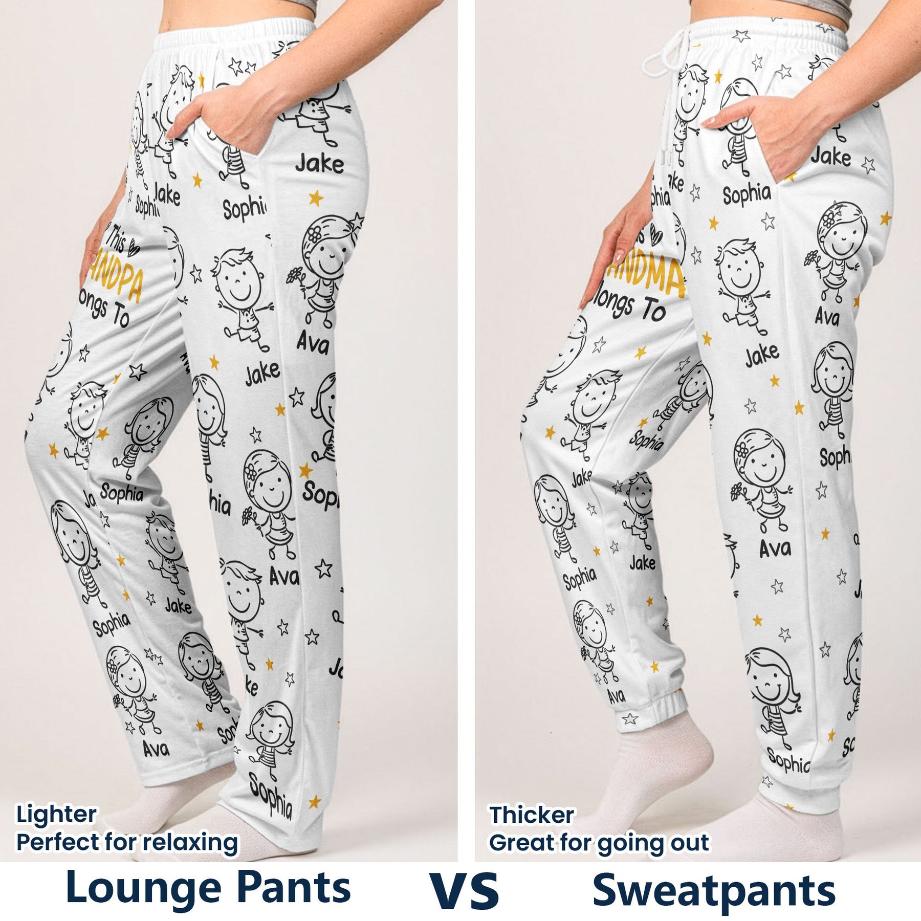 This Grandma Grandpa Belongs To - Personalized Lounge Pants