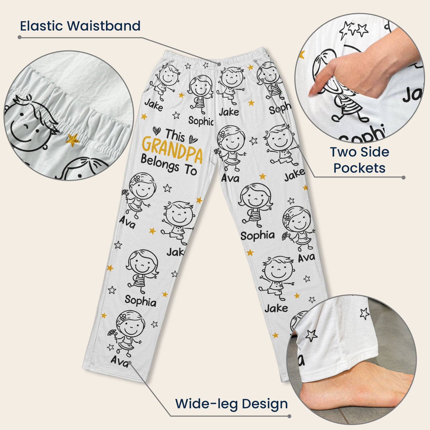 This Grandma Grandpa Belongs To - Personalized Lounge Pants
