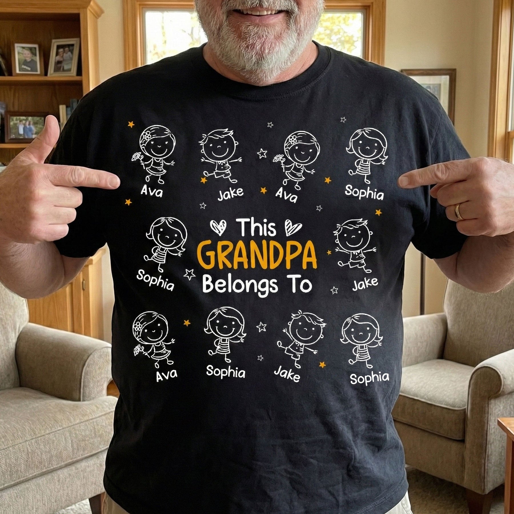 This Grandpa Belongs To Doodle Ver - Personalized Shirt