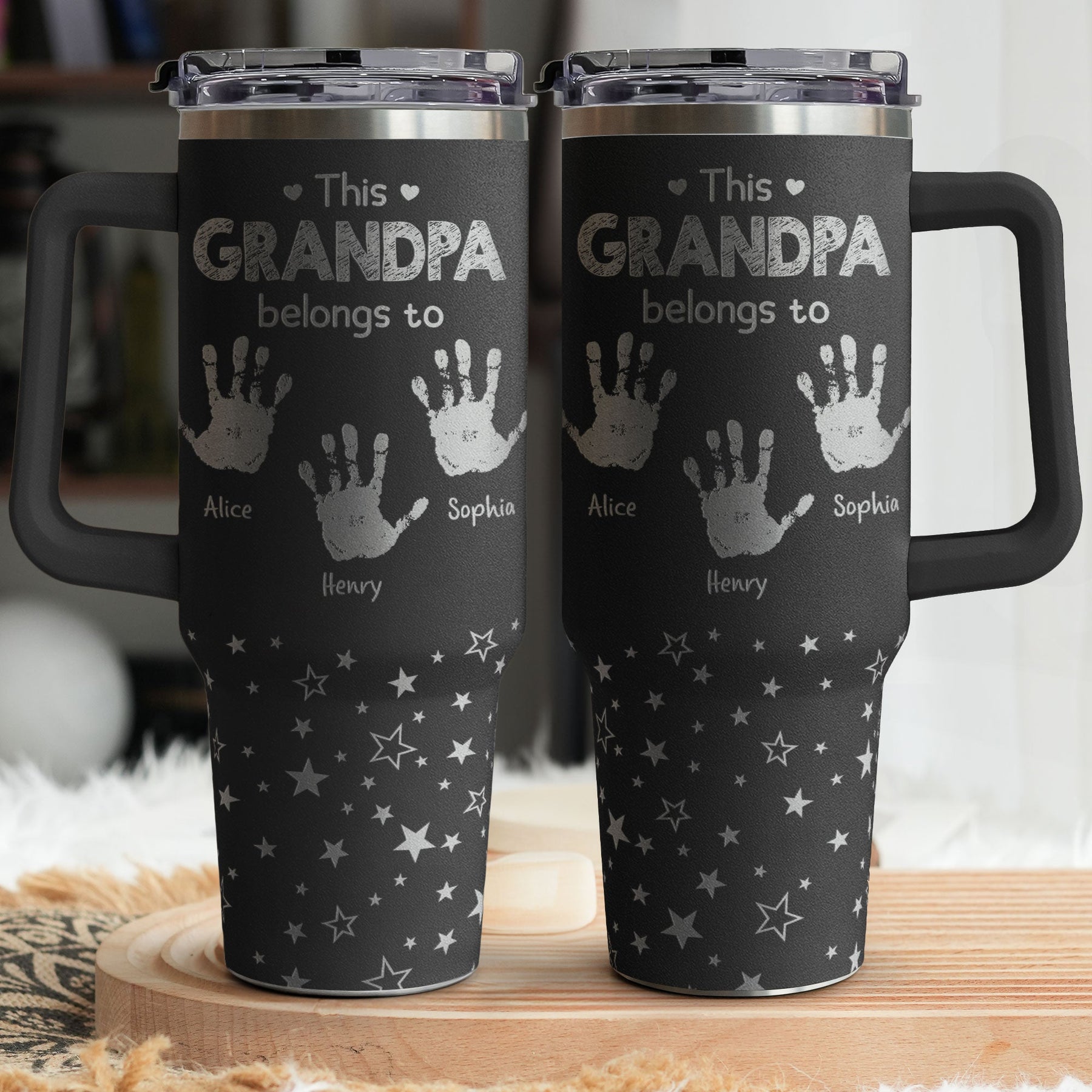 This Grandpa Belongs To - Personalized Engraved 40oz Tumbler