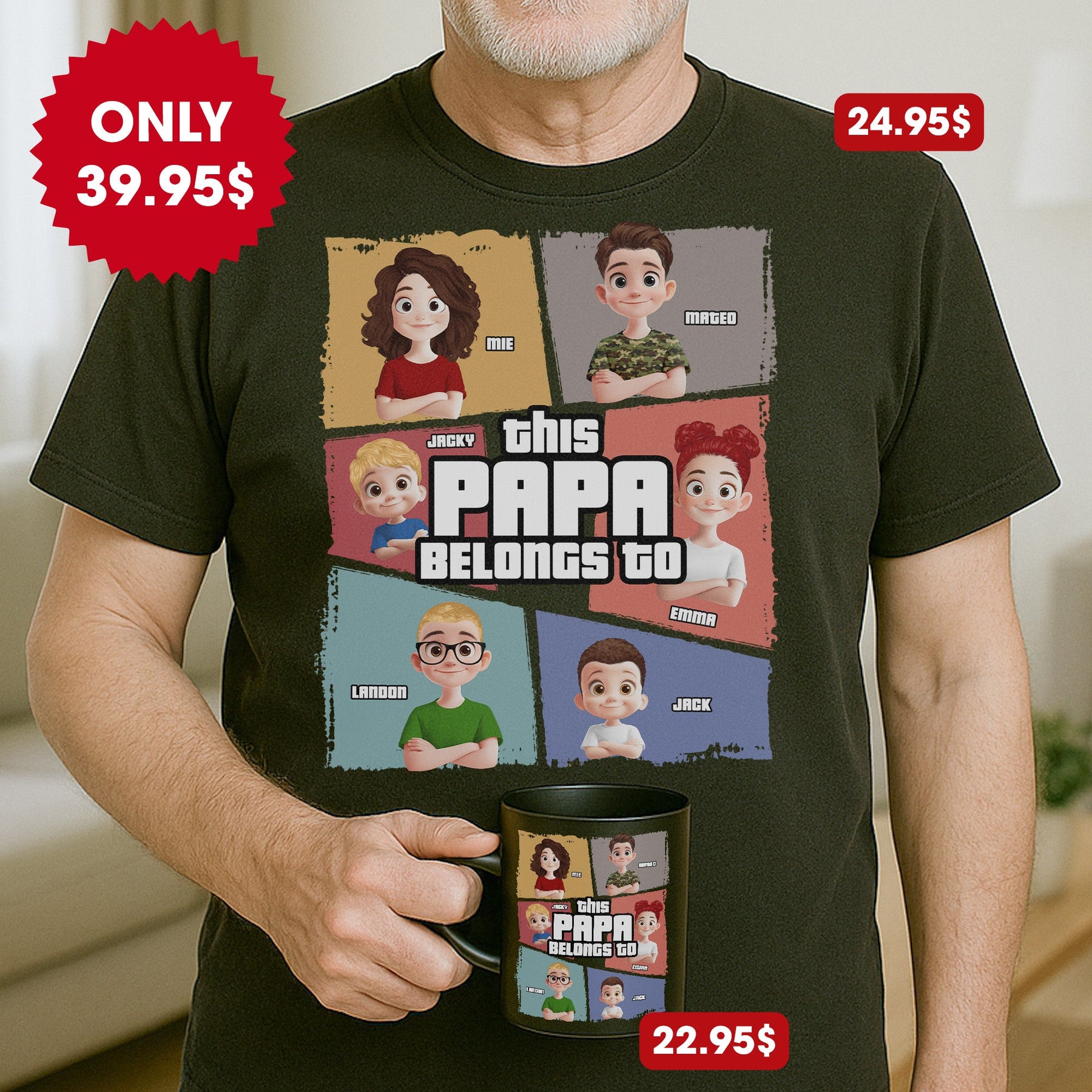 This Papa Belongs To - Custom Father's Day Gift Set