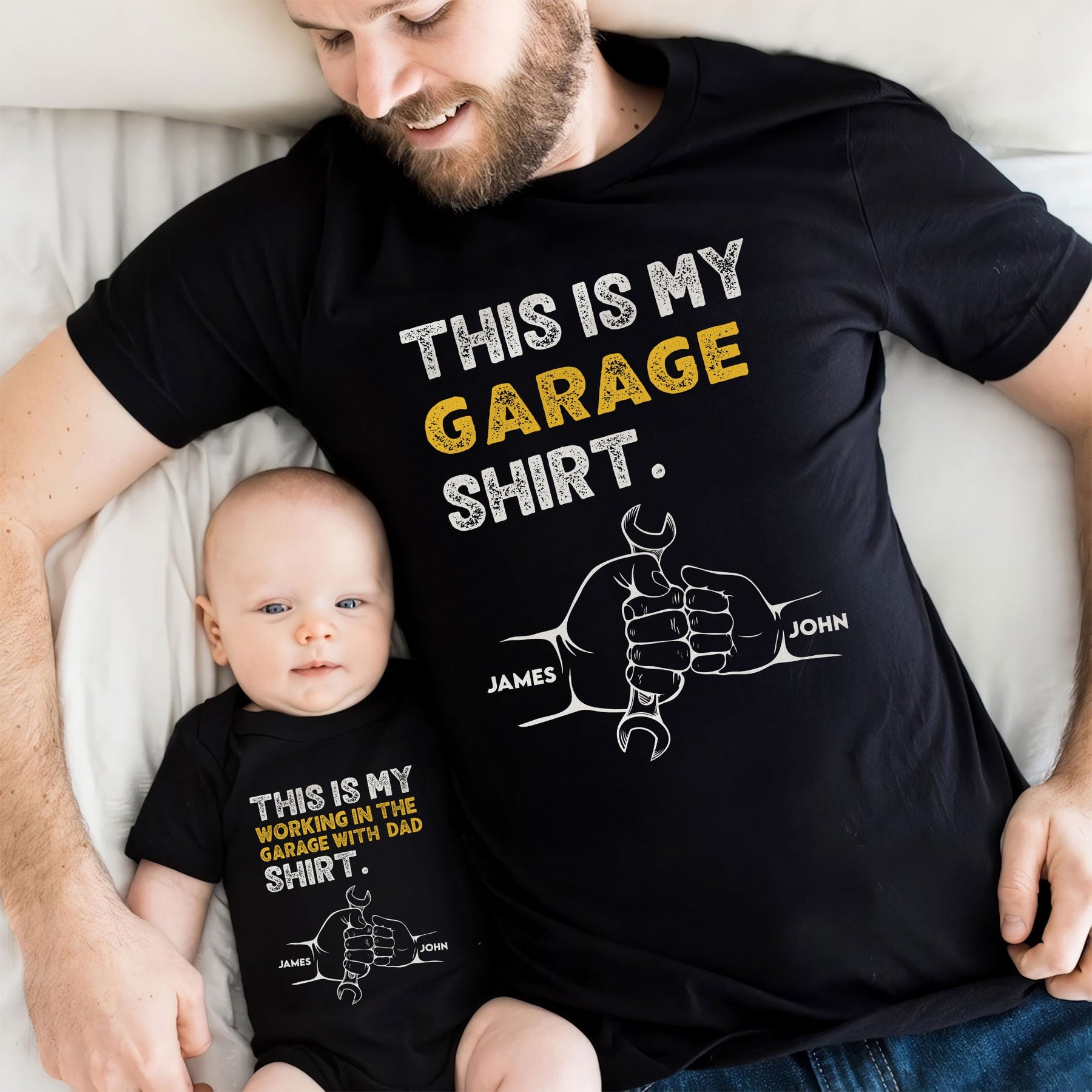 This Is My Garage Shirt - Personalized Matching Shirt And Baby Bodysuit