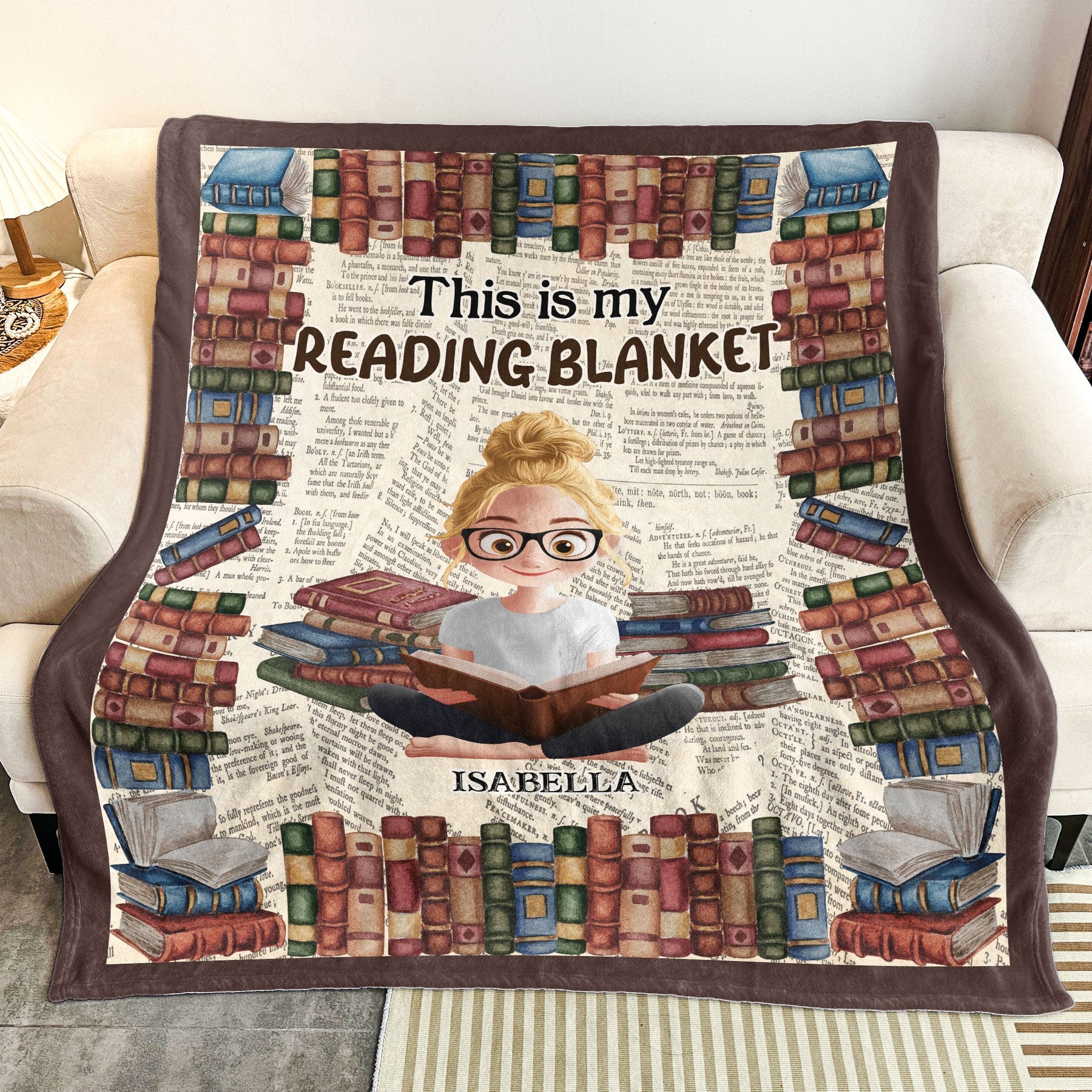 This Is My Reading Blanket - Personalized Blanket