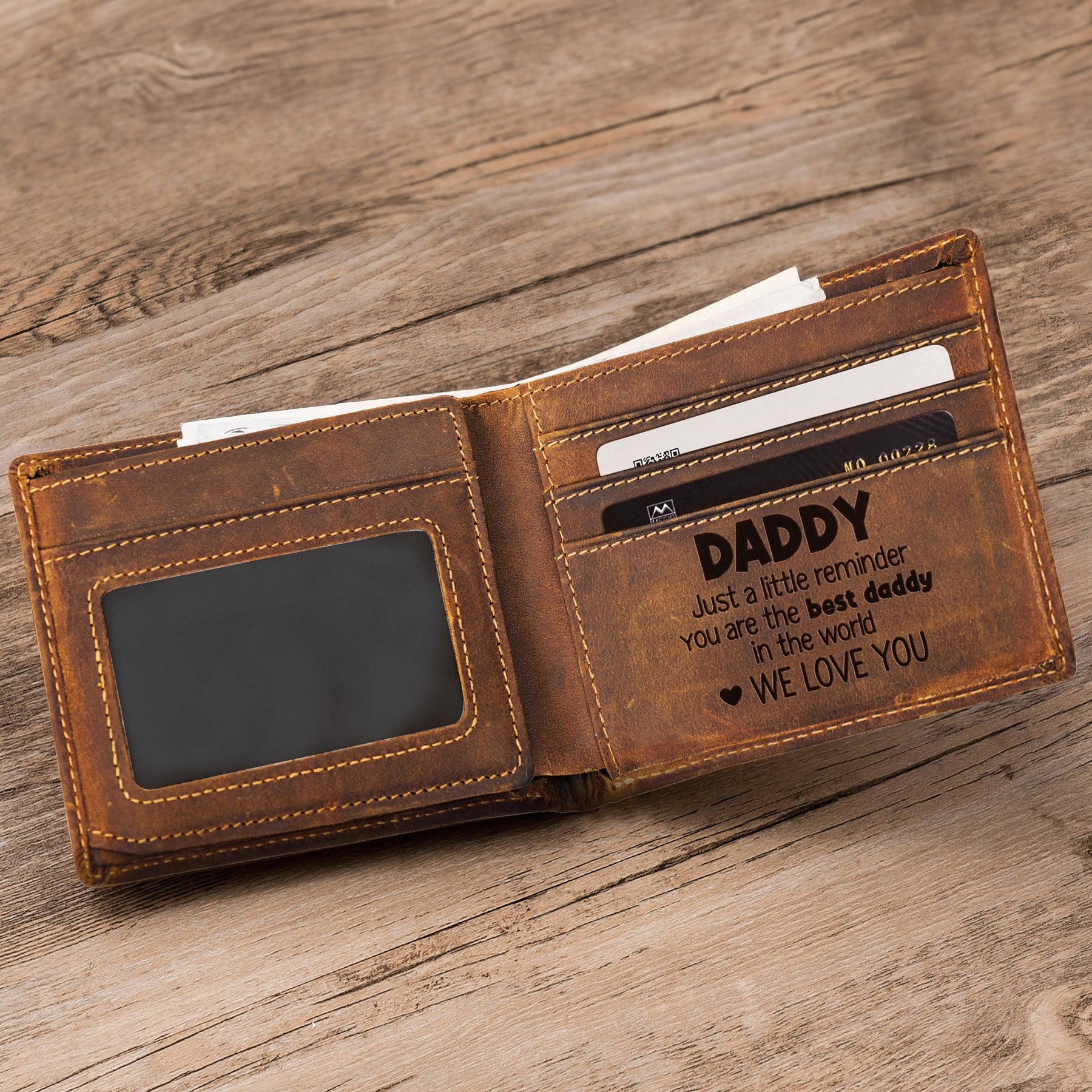 This Wallet Belongs To The Best Daddy, Papa - Personalized Leather Wallet