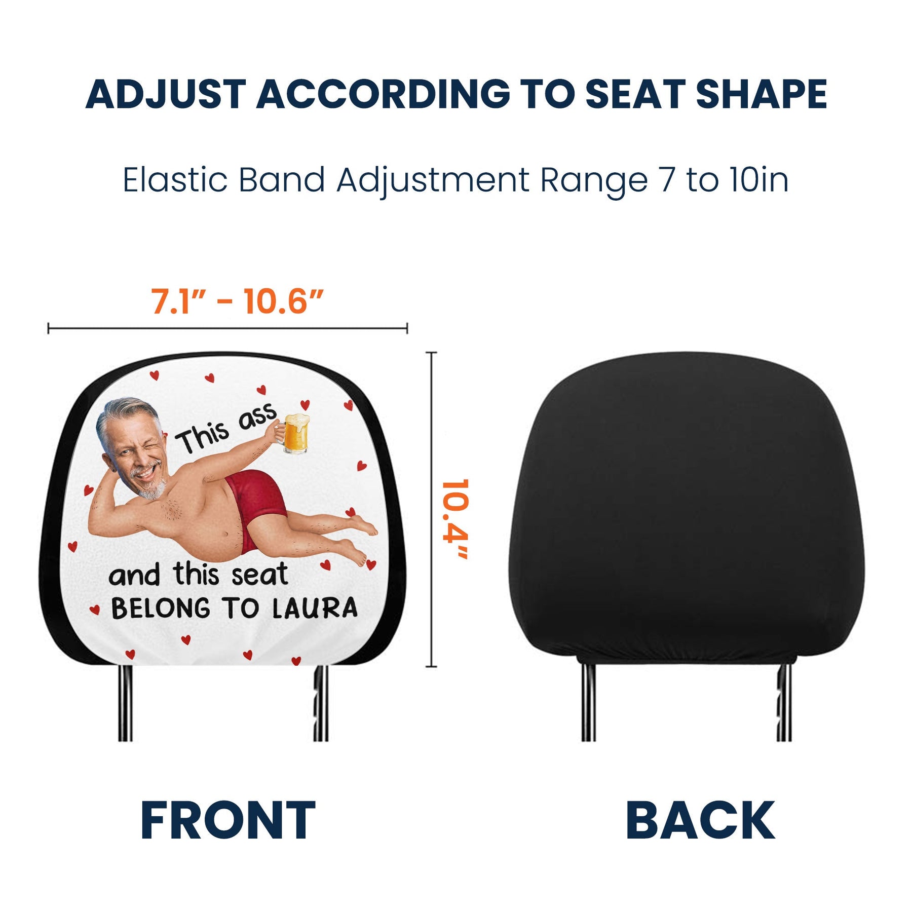 This *ss And Seat Belong To - Personalized Photo Car Headrest Covers