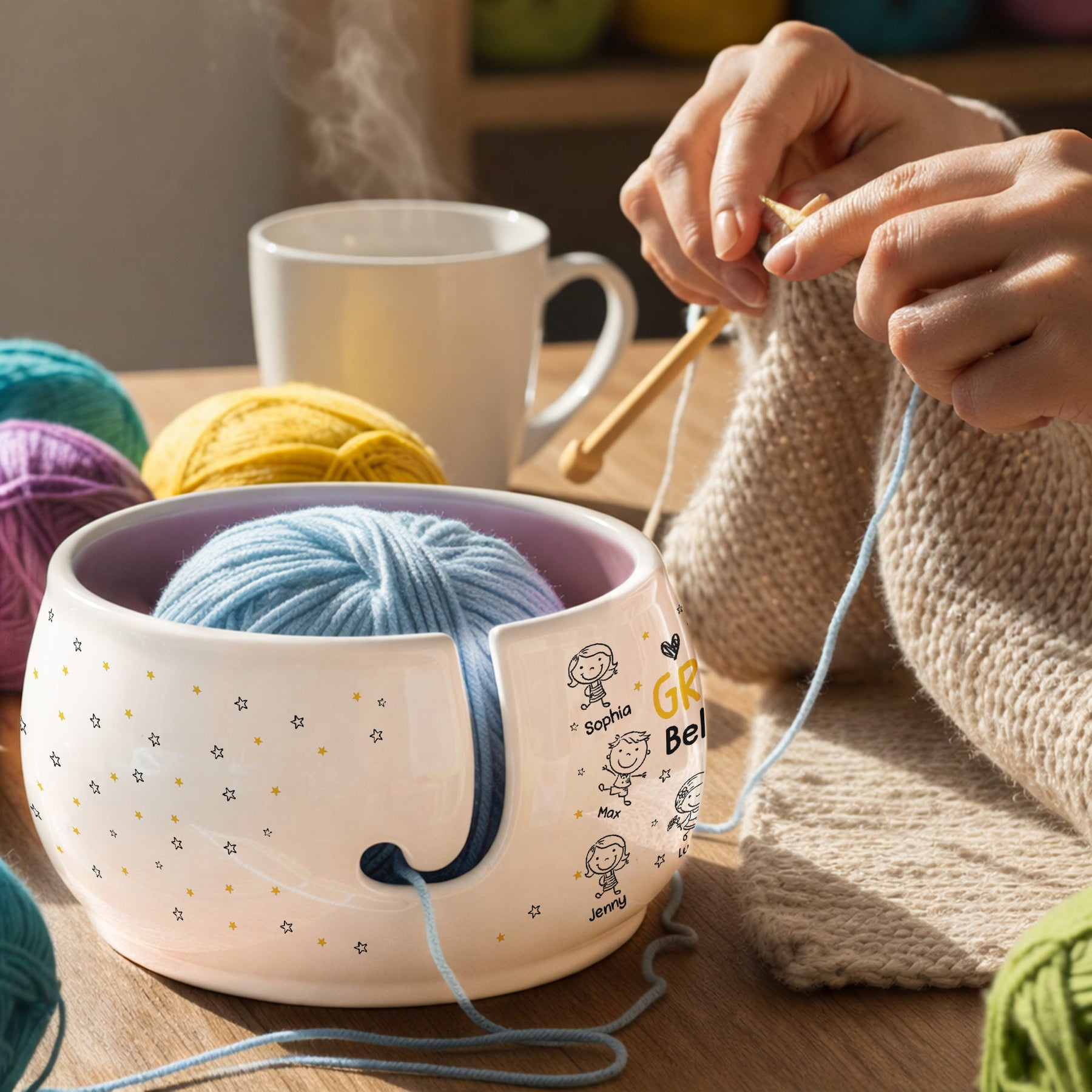 This Grandma Belongs To - Personalized Yarn Bowl