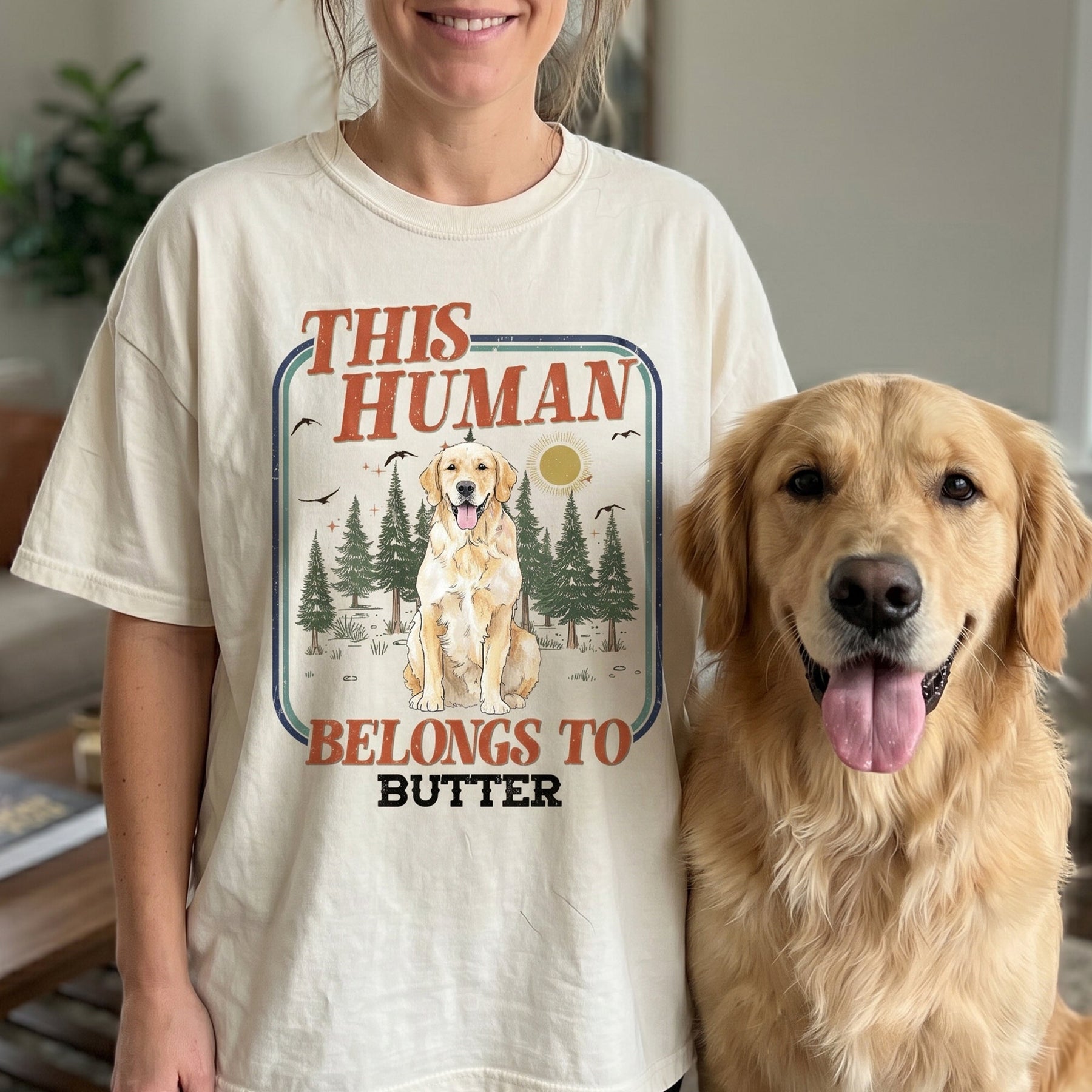 This Human Belongs To Custom Pet Portrait Watercolor - Personalized Shirt