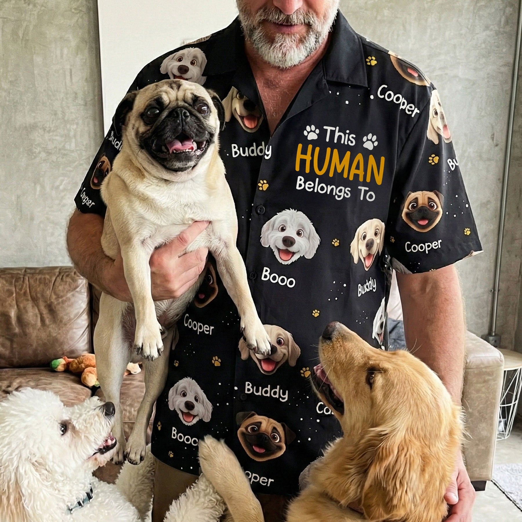 This Human Belongs To - Personalized Hawaiian Shirt