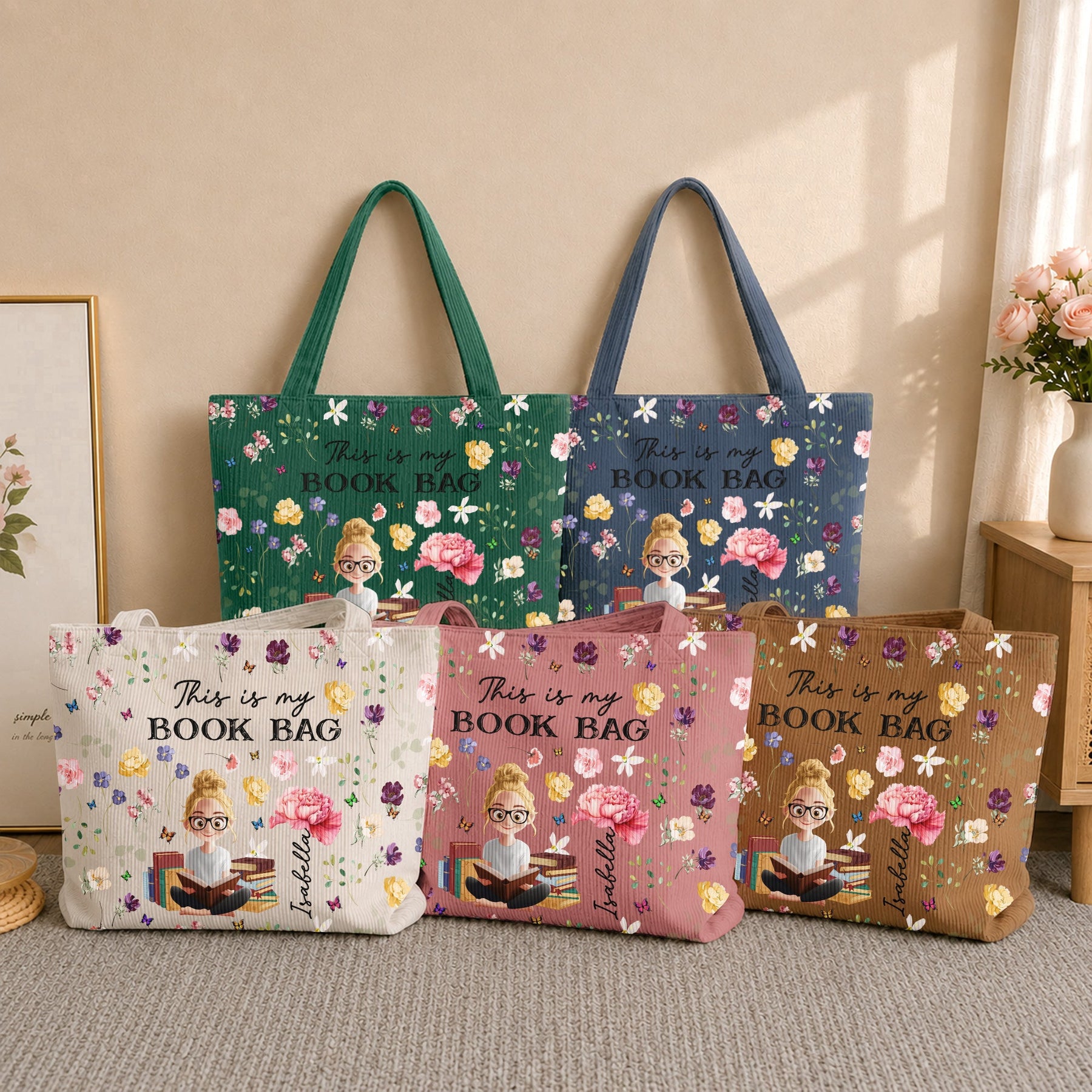 This Is My Book Bag - Personalized Tote Bag