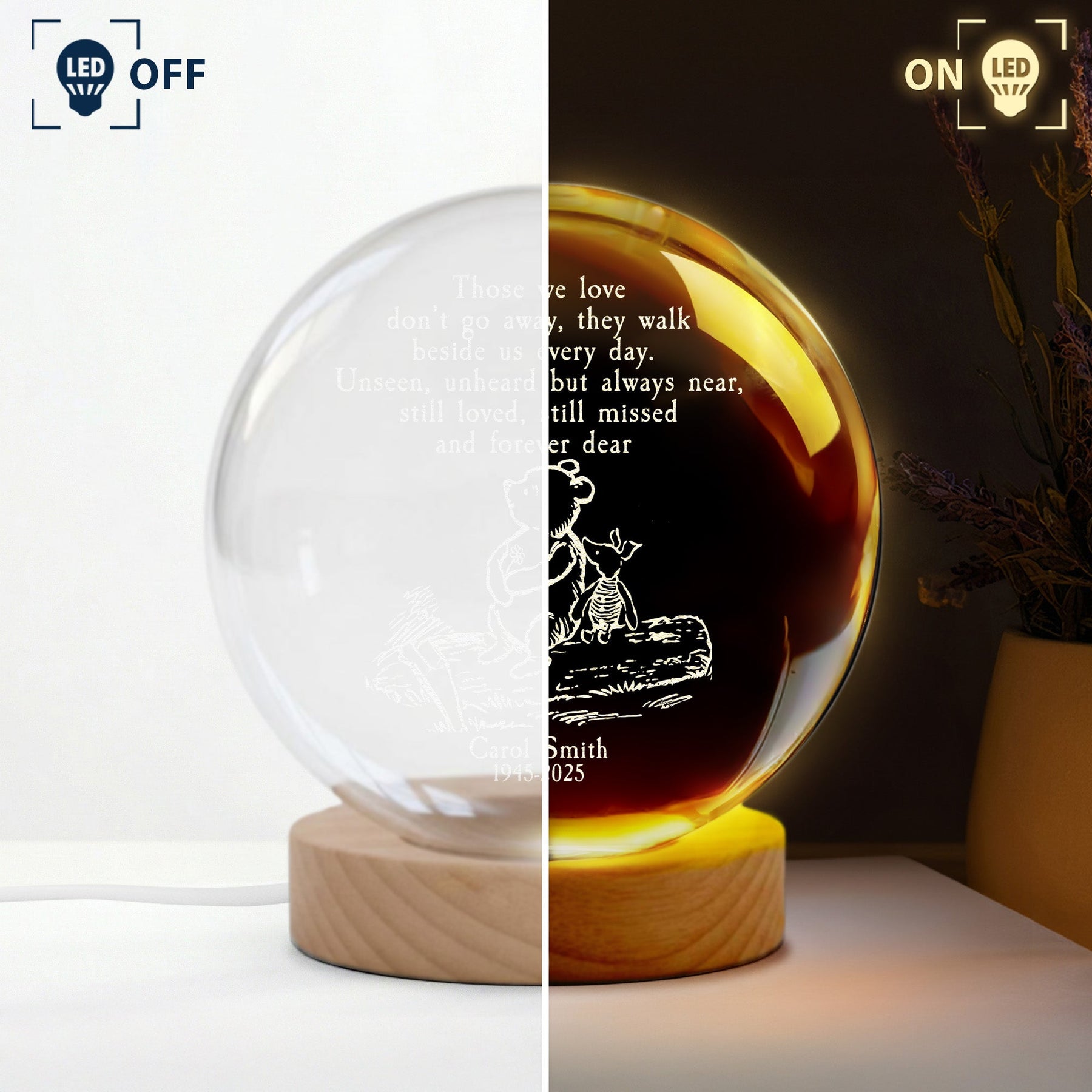 Those We Love Don't Go Away Remembrance Gift - Personalized Night Light