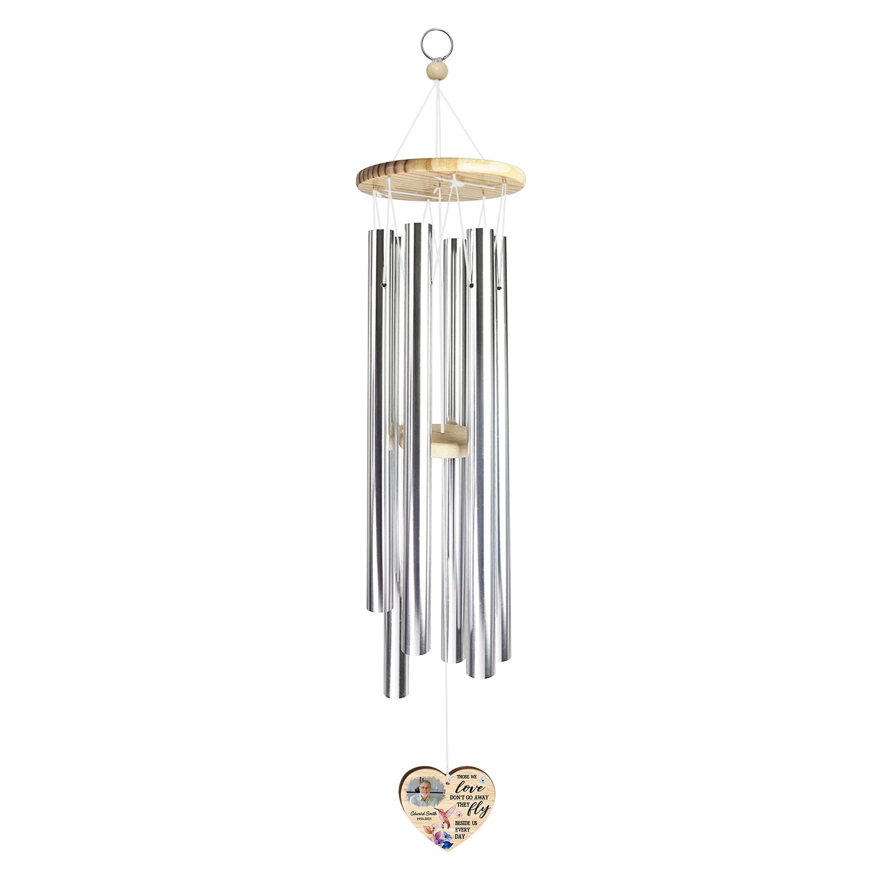 Those We Love Don't Go Away They Fly - Personalized Photo Wind Chimes