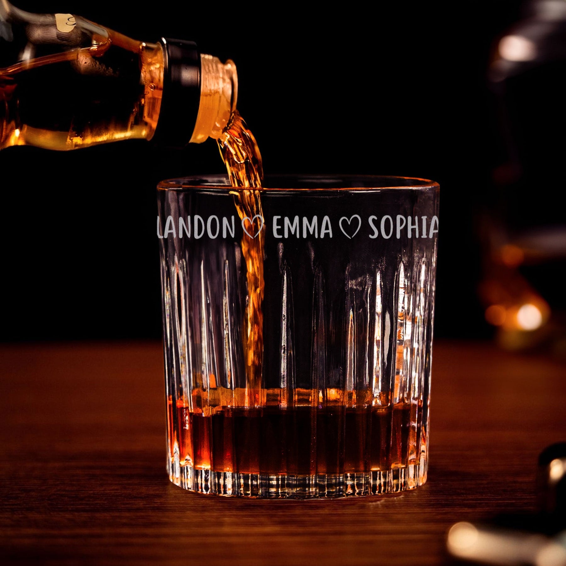 To Dad From The Reasons You Drink New Version - Personalized Engraved Whiskey Glass