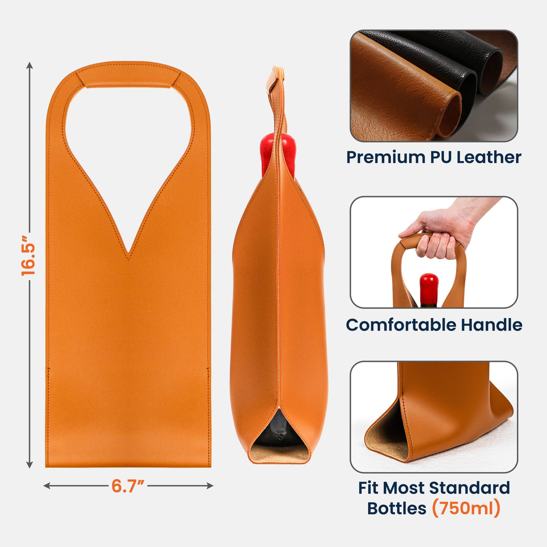 To Mom From The Reasons You Drink - Fun Gifts For Mom, Wife - Personalized Leather Wine Bag