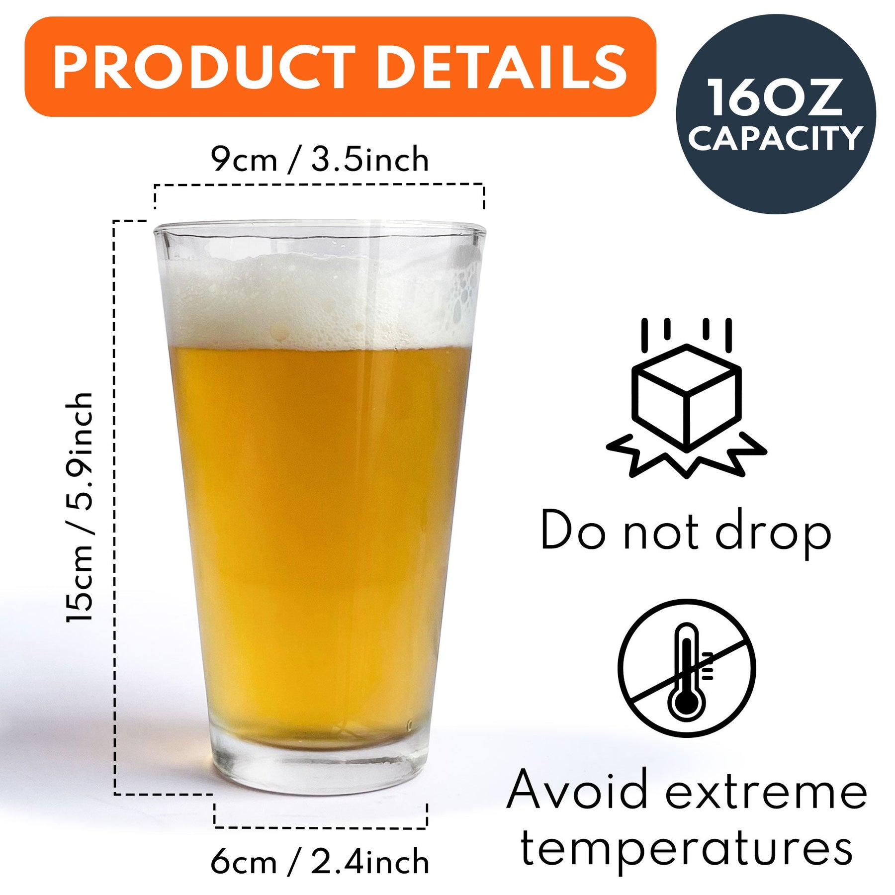 To The World's Best Dog Dad - Personalized Beer Glass