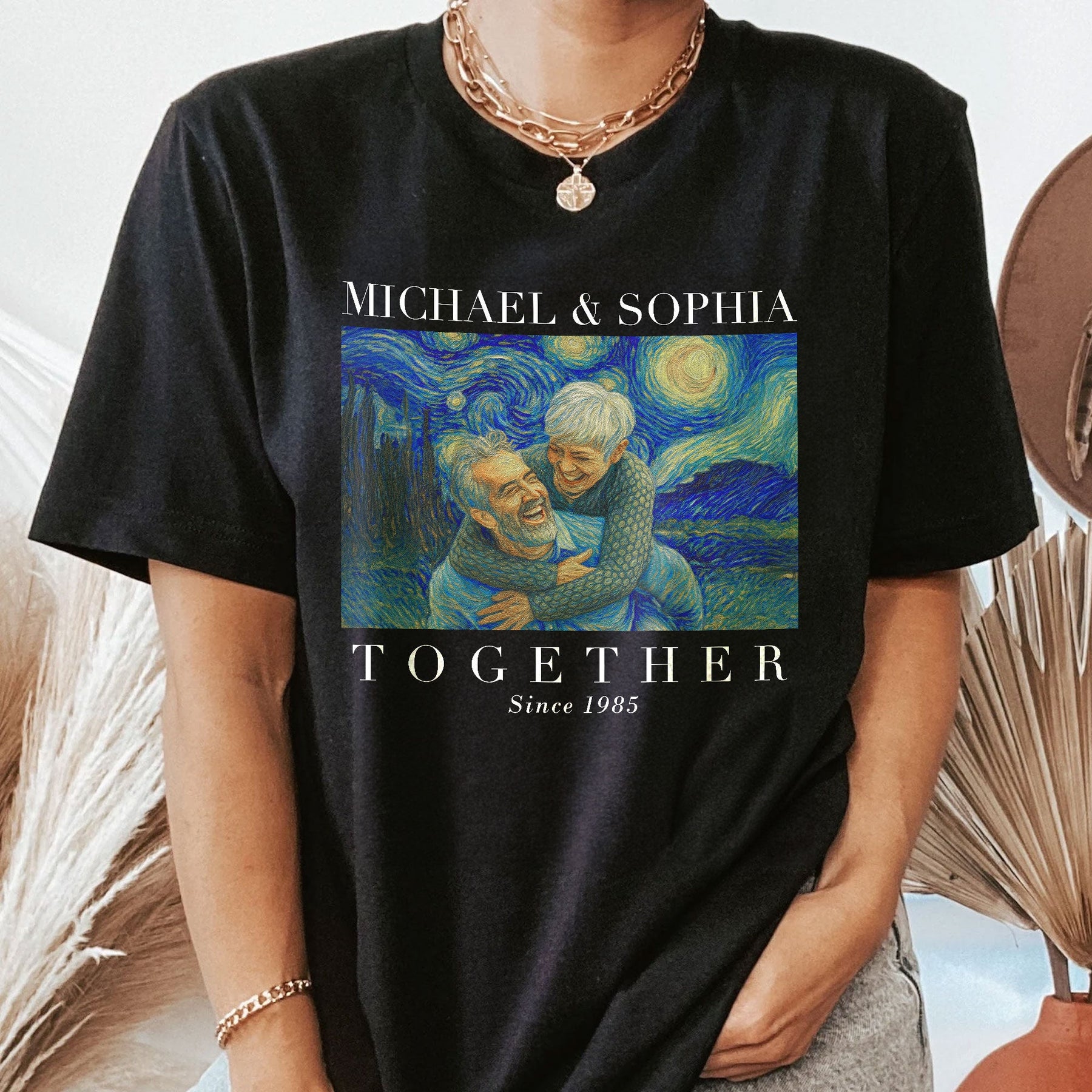 Together Since Couple Shirt Van Gogh Art - Personalized Photo Shirt