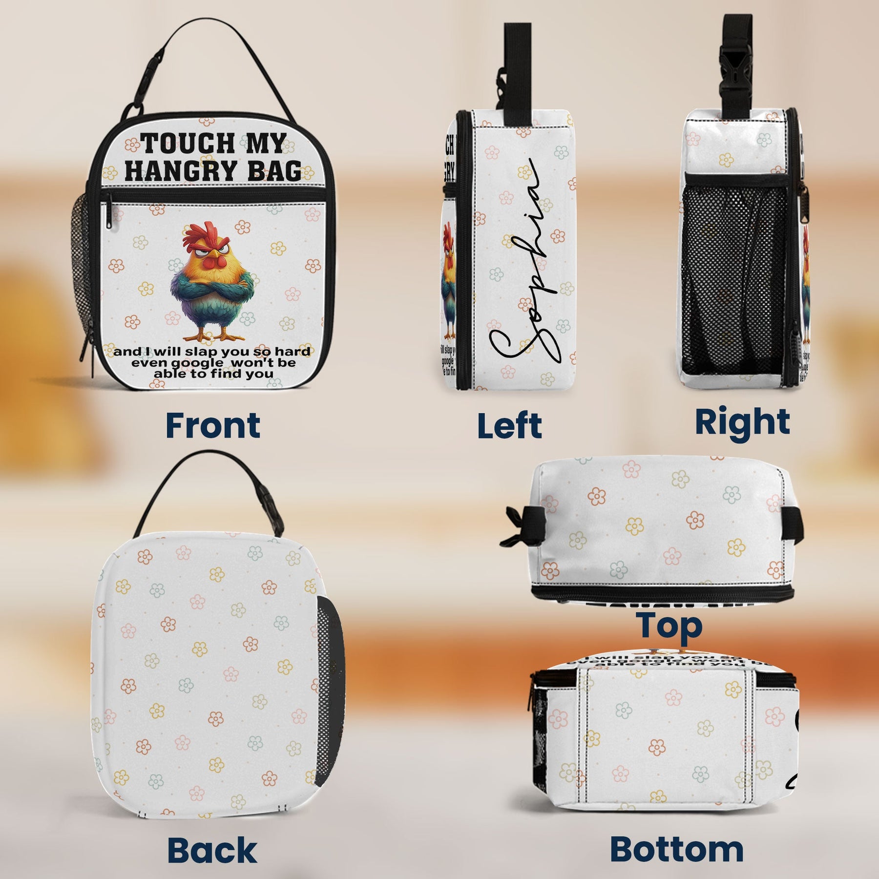 Touch My Hangry Bag - Personalized Lunch Bag