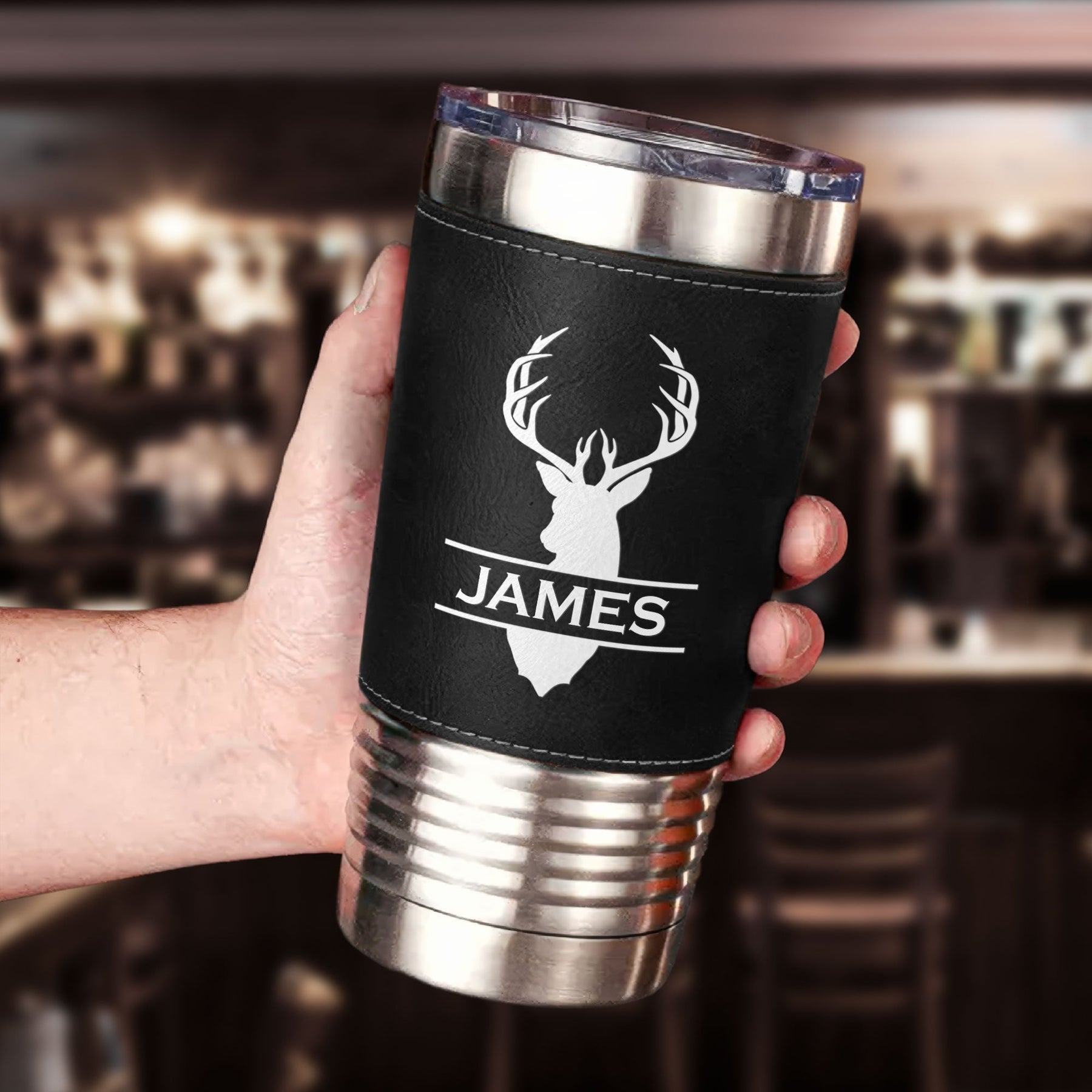 Turns Out I Like You A Lot More - Fun Gift For Him - Personalized 20oz Leather Wrapped Tumbler