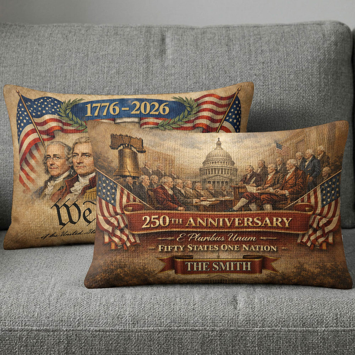 USA 250th Anniversary We The People - Personalized Pillow Cover