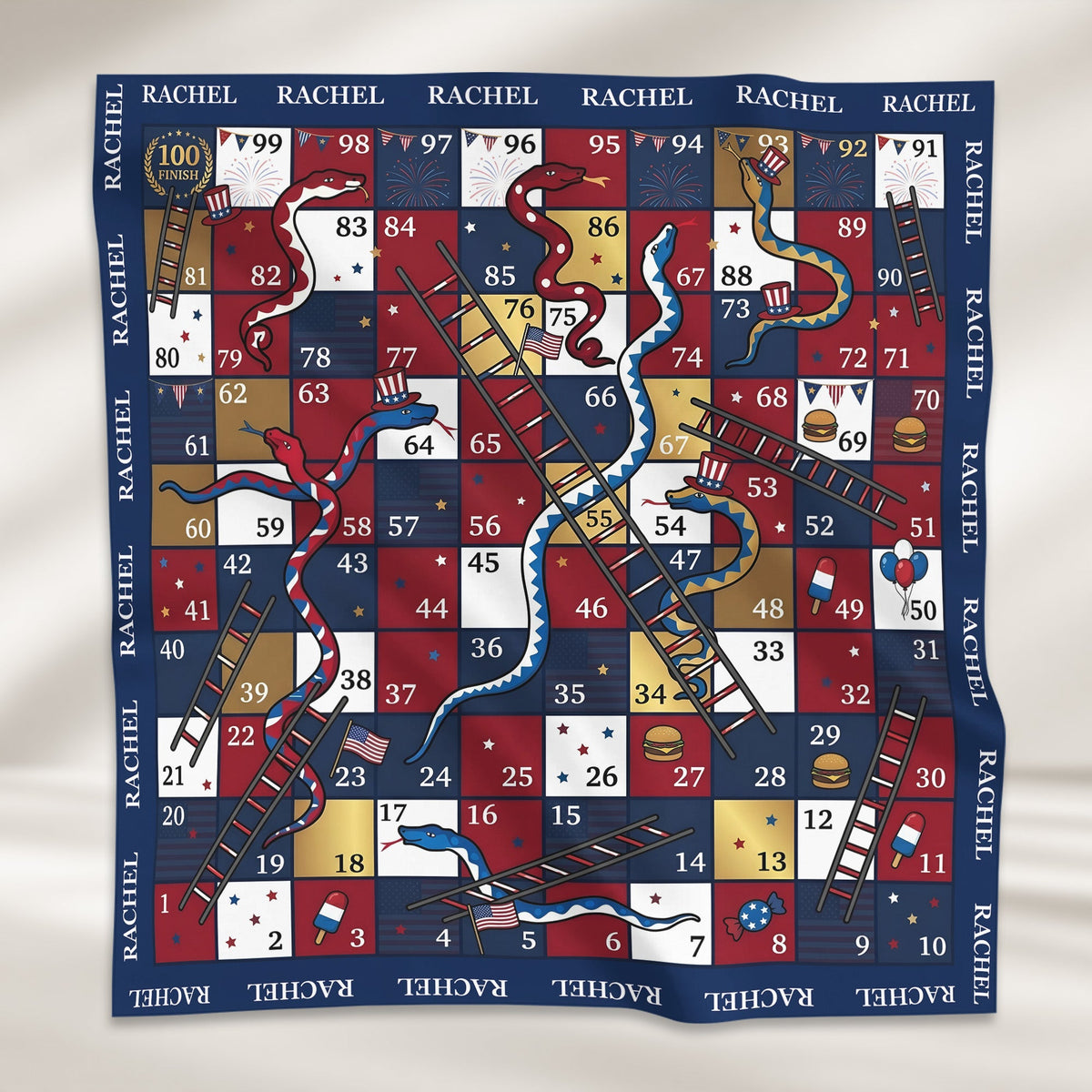 USA 250th Anniversary Games For Kids - Personalized Scarf