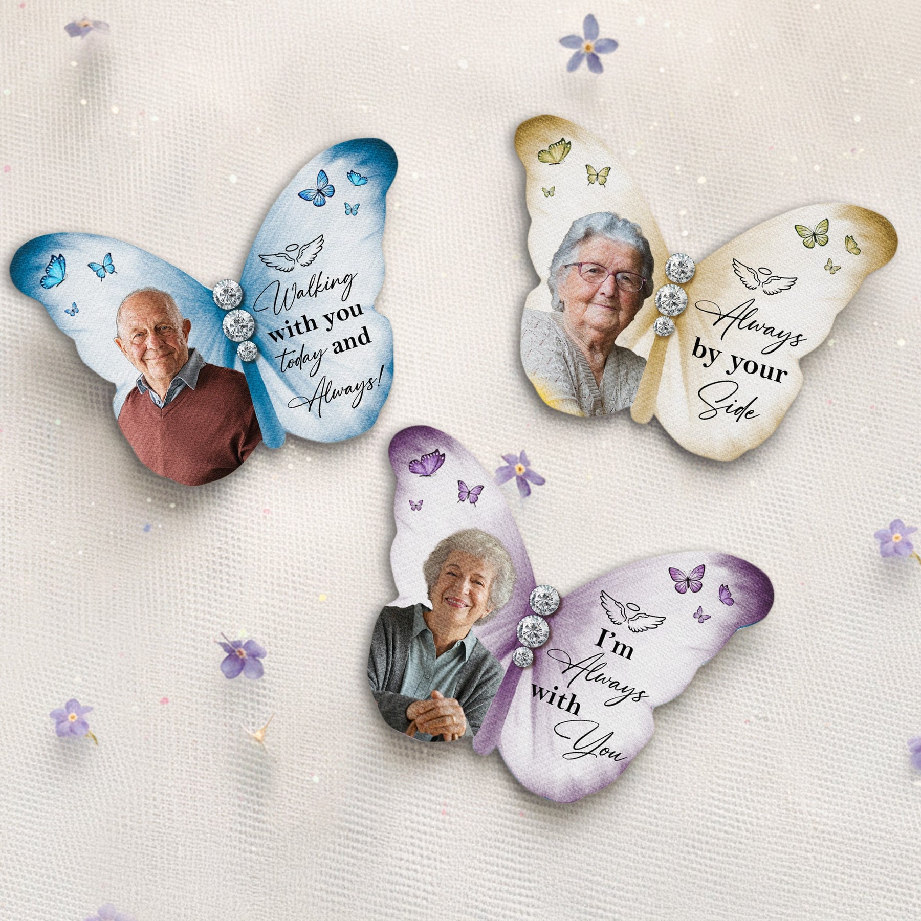 Walking With You Today & Always Wedding Bridal Keepsake - Personalized Brooch