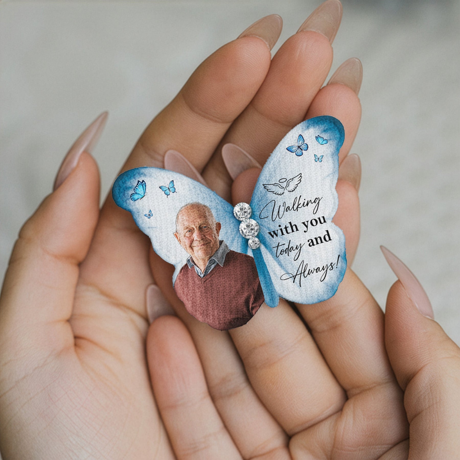 Walking With You Today & Always Wedding Bridal Keepsake - Personalized Brooch