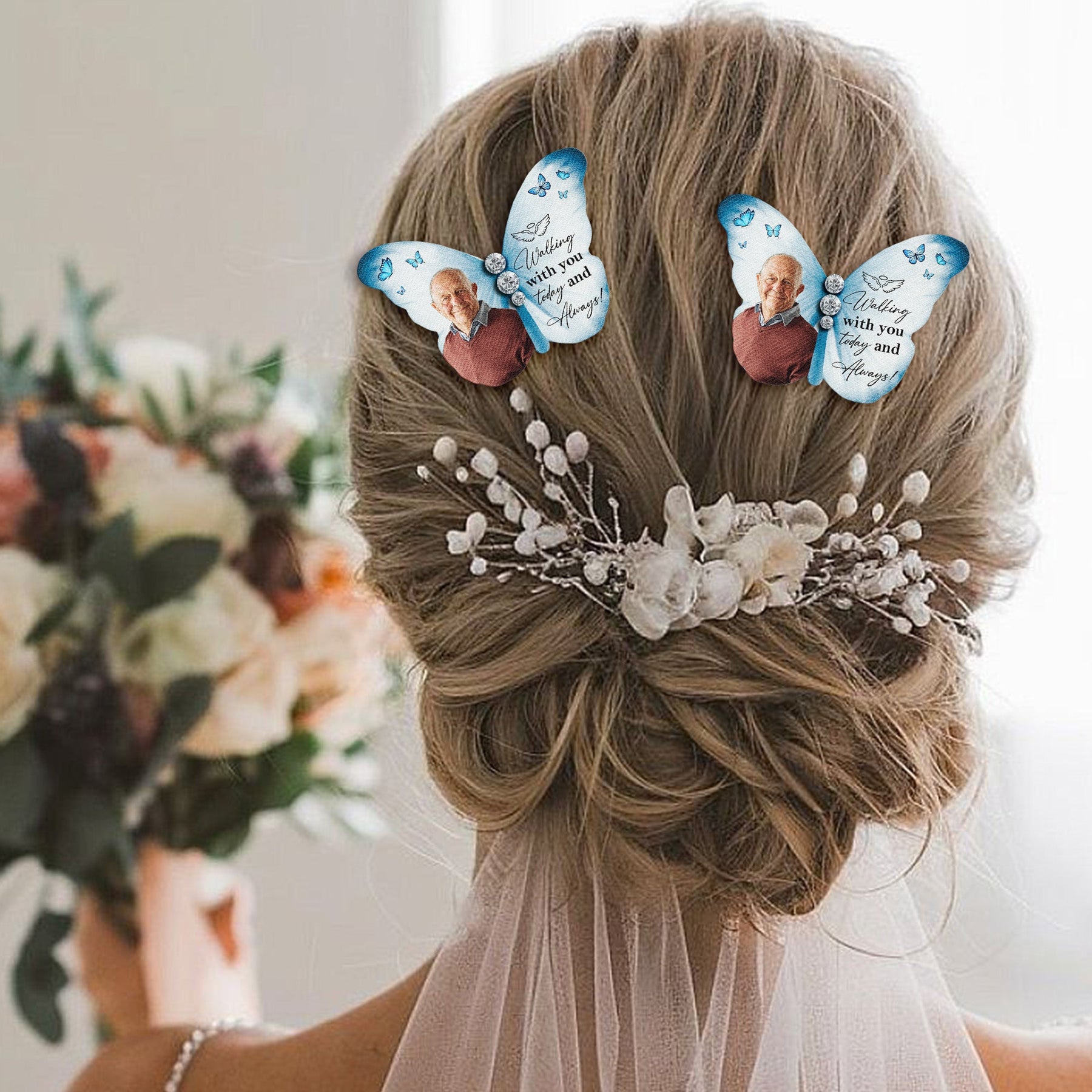 Walking With You Today & Always Wedding Bridal Keepsake - Personalized Brooch
