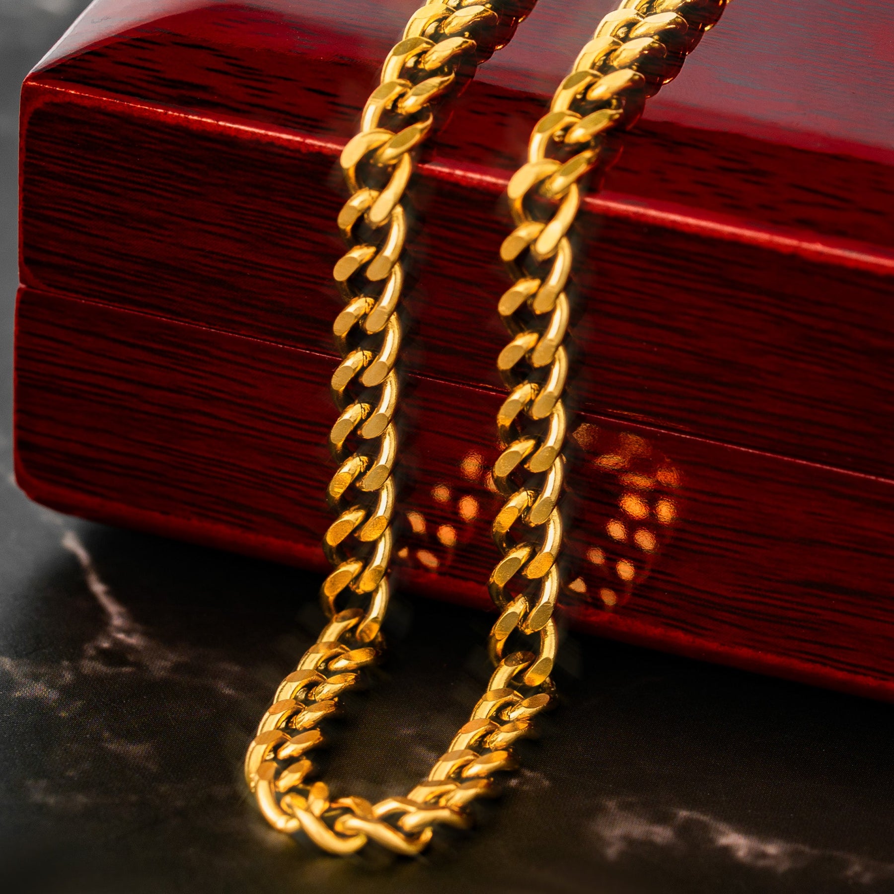 Watching You Be A Dad - 1st Father's Day Gift For Son - Personalized Men's Cuban Link Chain