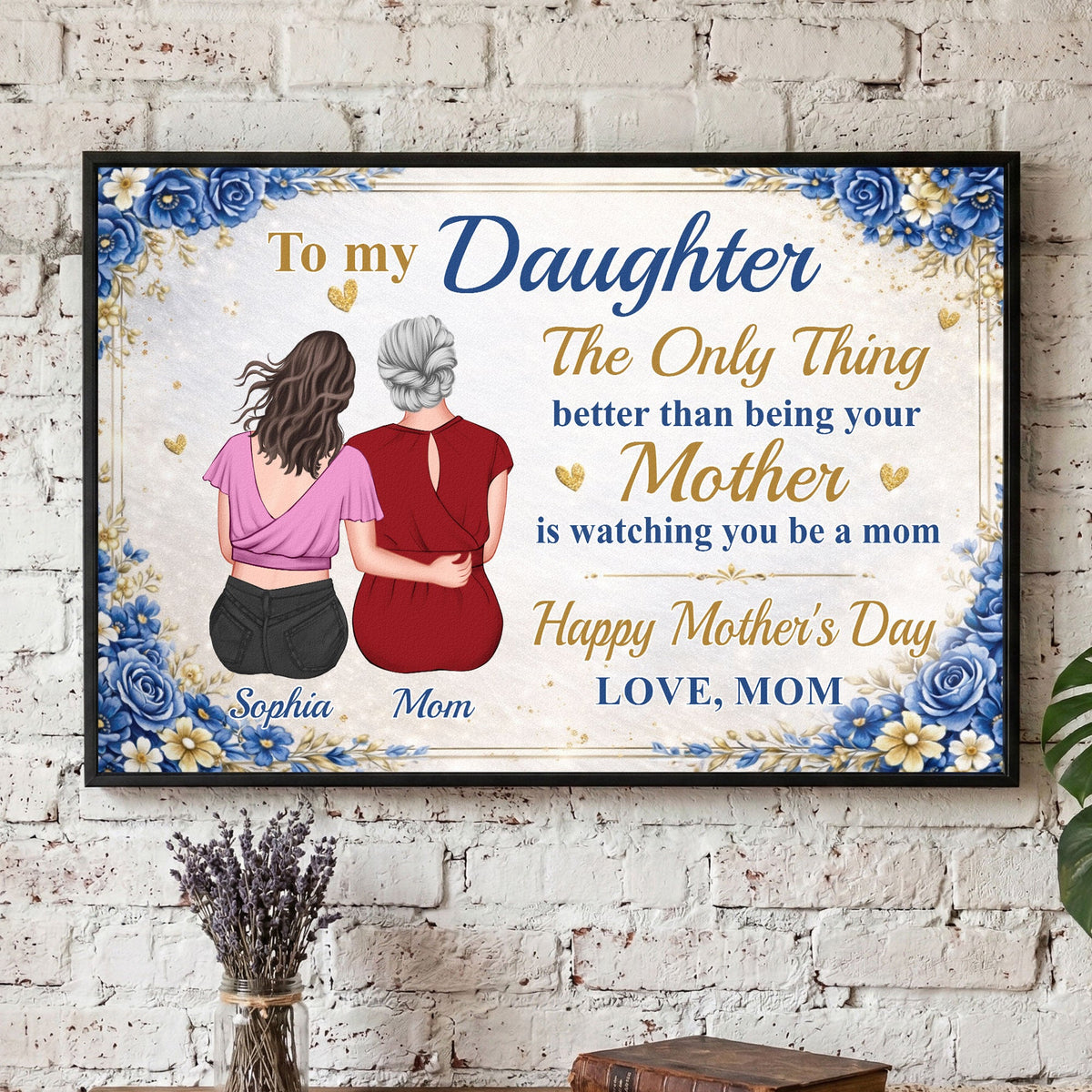 Watching You Be A Mom - Personalized Poster