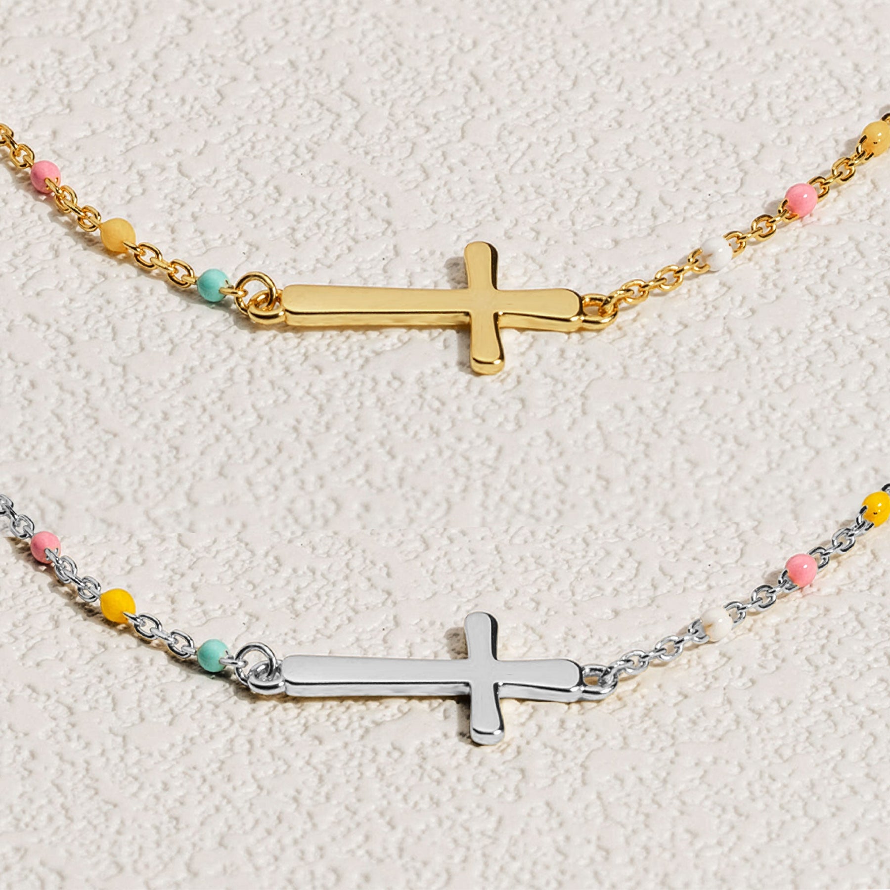 We Are Sisters In Christ - Cross Bracelet With Custom Card