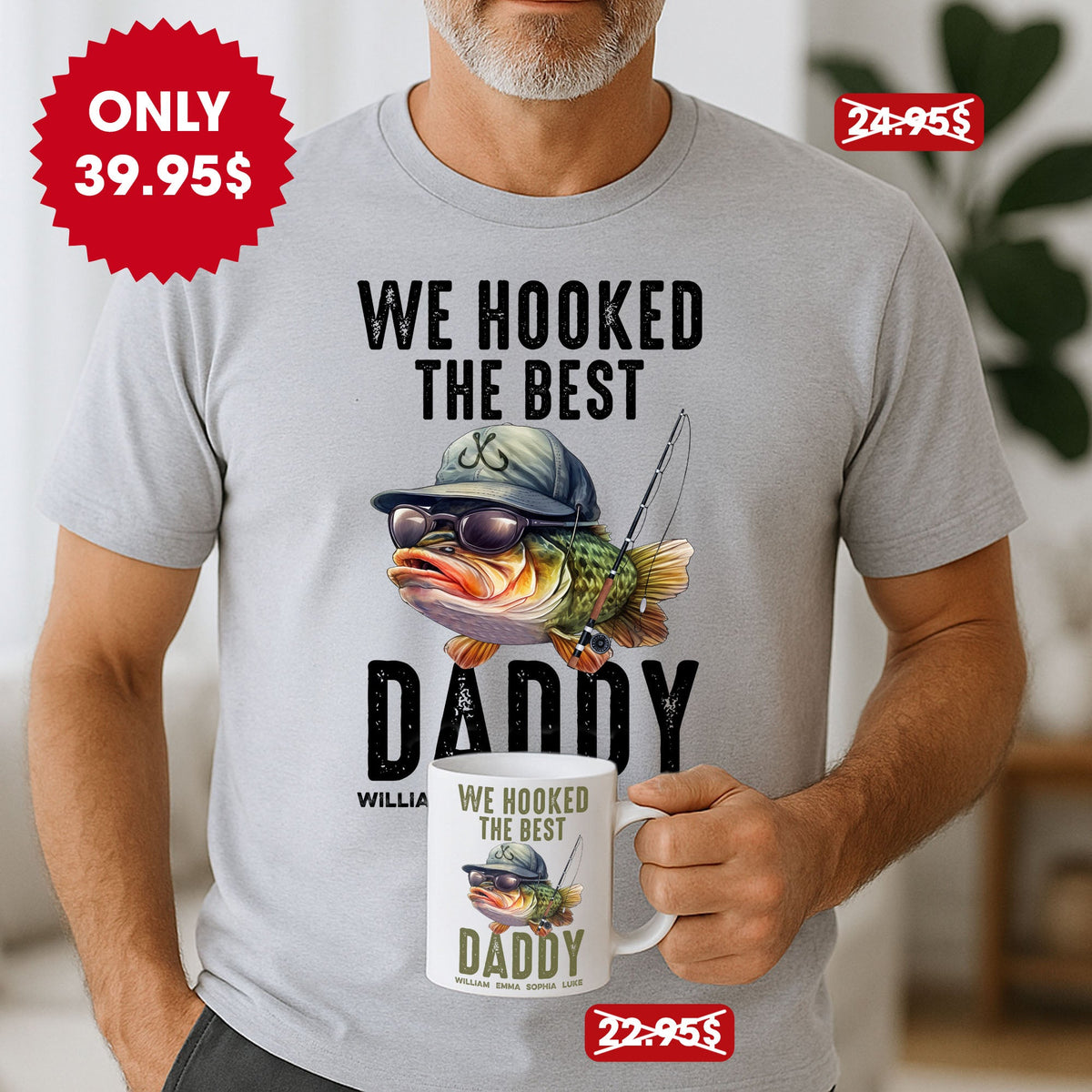 We Hooked The Best Dad, Grandpa - Custom Father's Day Gift Set