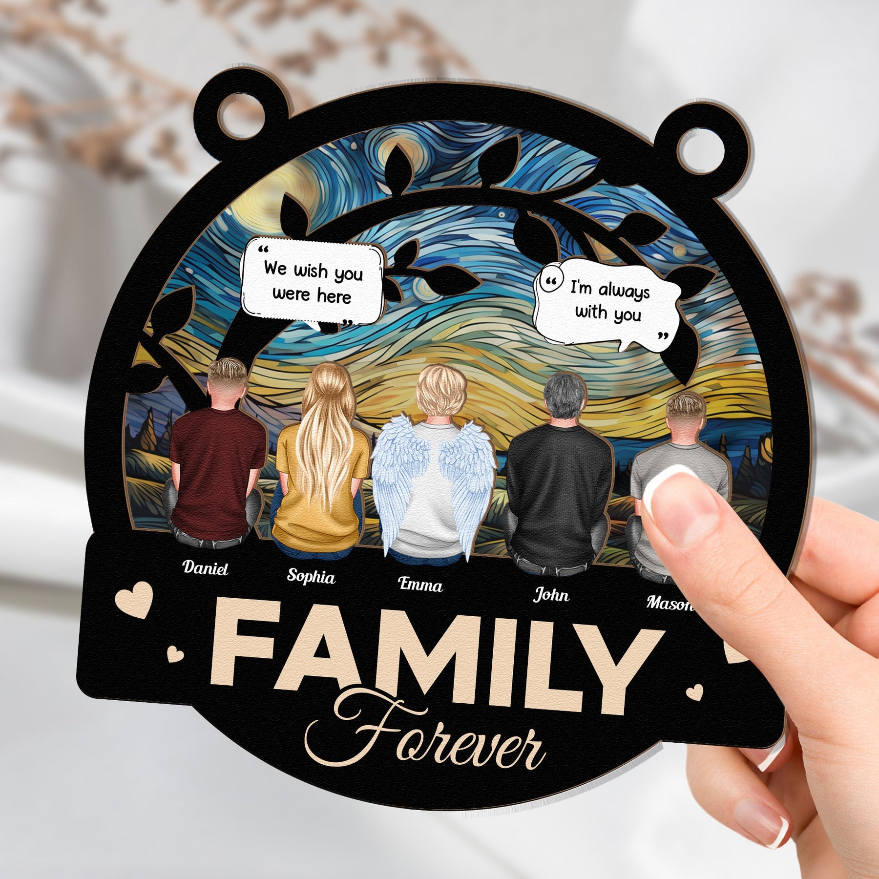 We Miss You I'm Always With You - Personalized Window Hanging Suncatcher Ornament