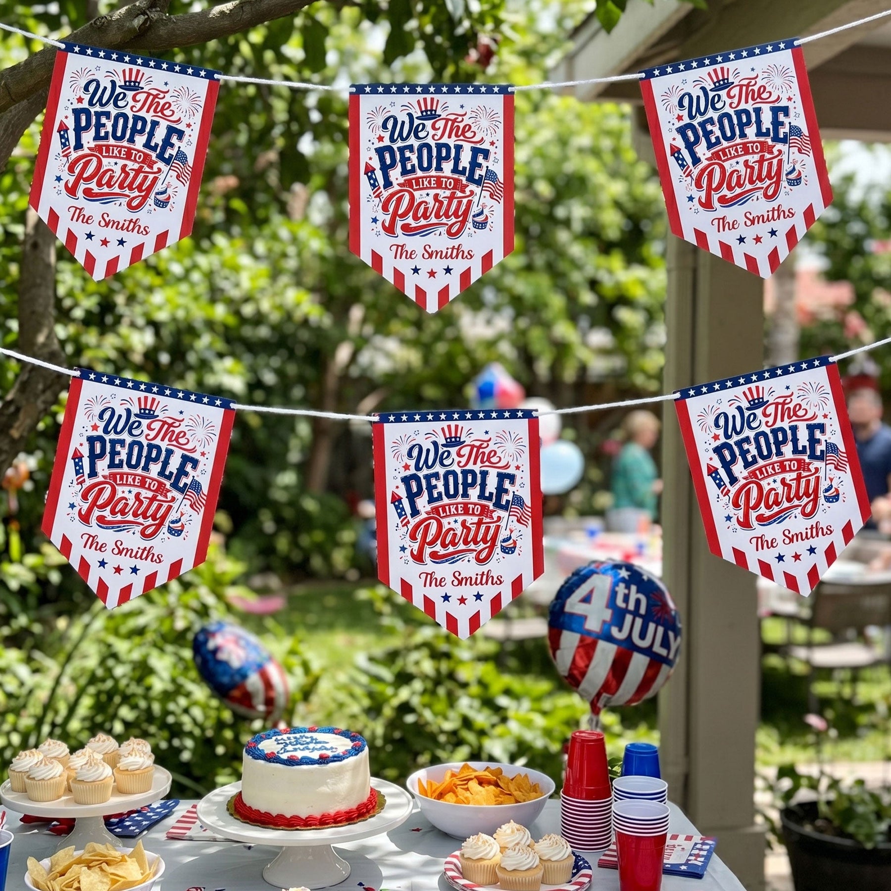 We The People Like To Party 250 Years Of Freedom USA - Personalized Garland Banner