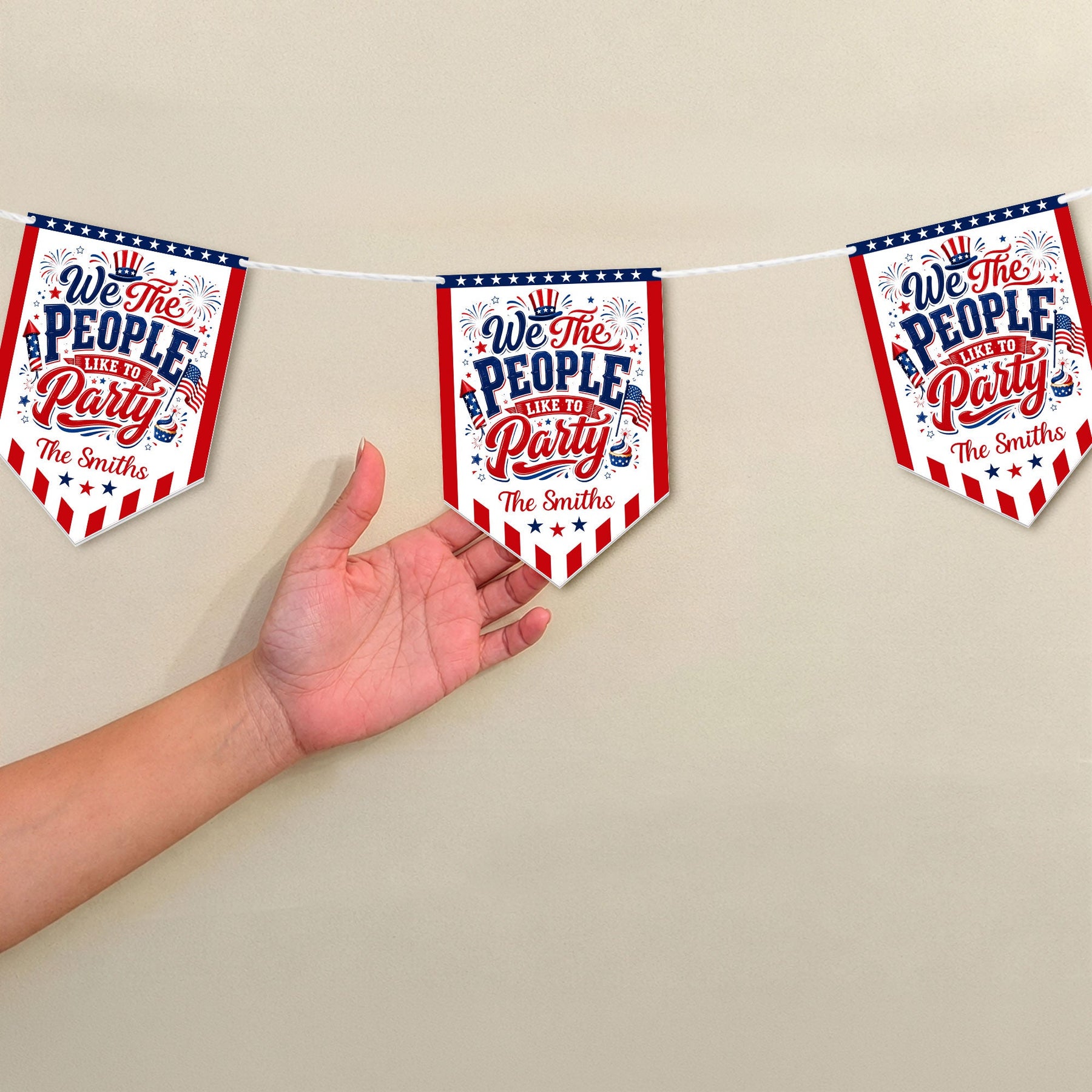 We The People Like To Party 250 Years Of Freedom USA - Personalized Garland Banner