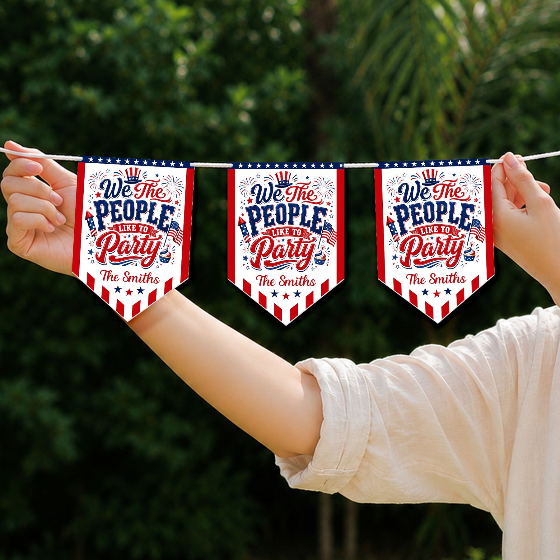 We The People Like To Party 250 Years Of Freedom USA - Personalized Garland Banner