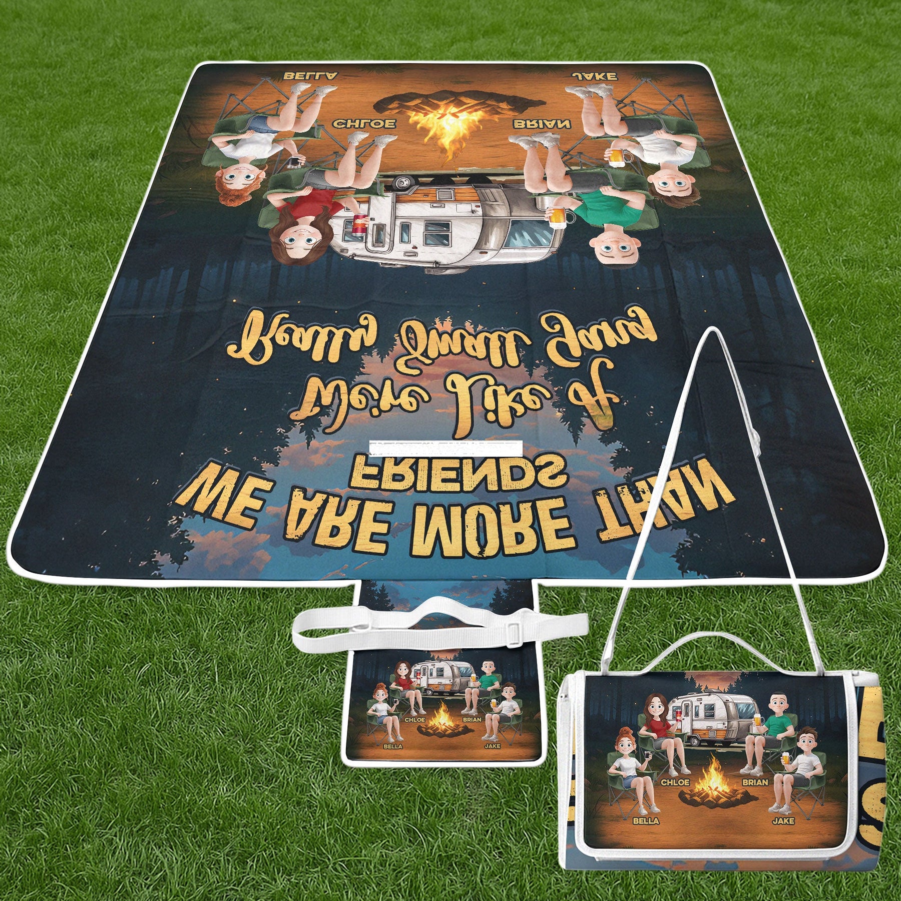 We're More Than Friends - Personalized Picnic Blanket