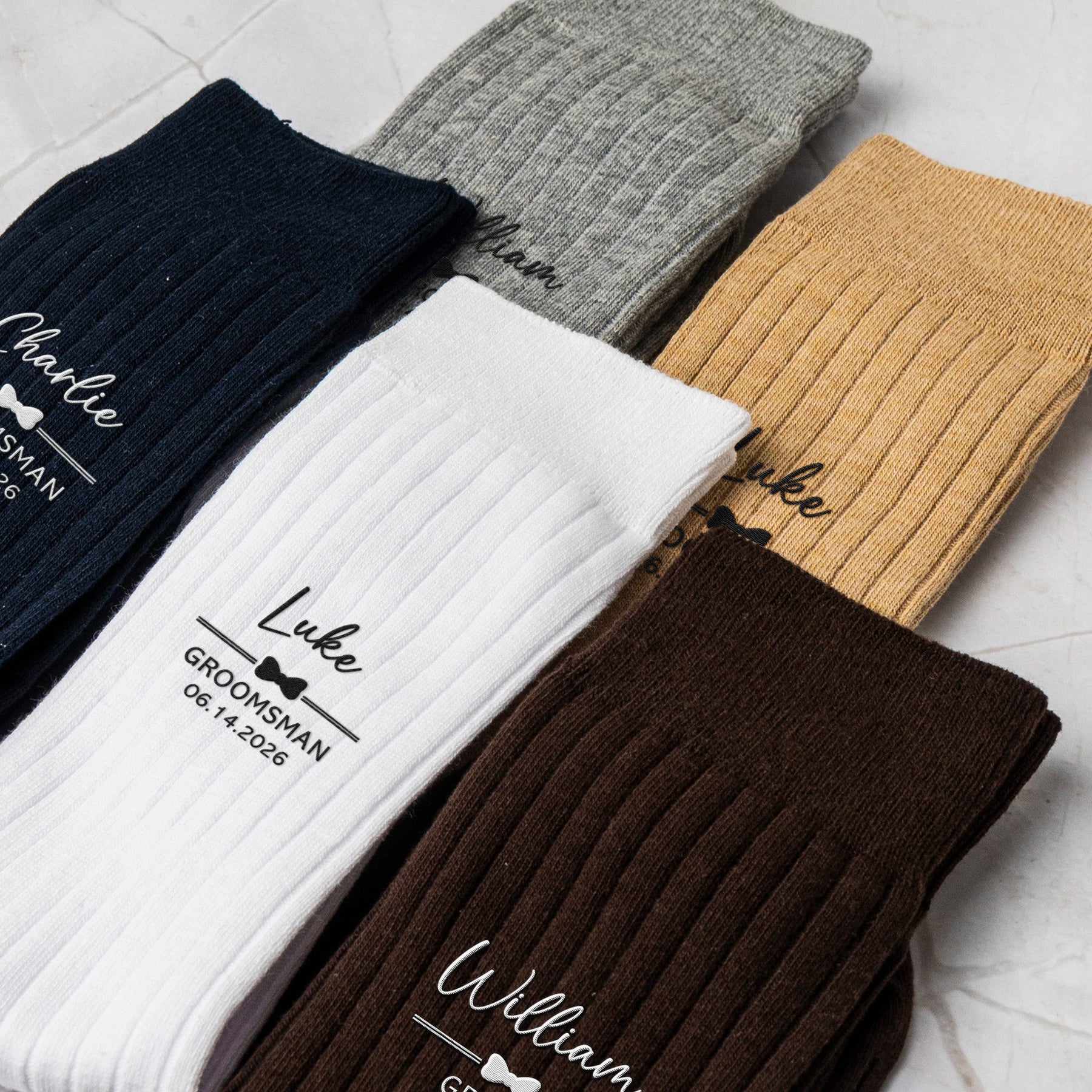 Wedding Socks For Groomsmen, Groom Wedding Gifts - Personalized Socks