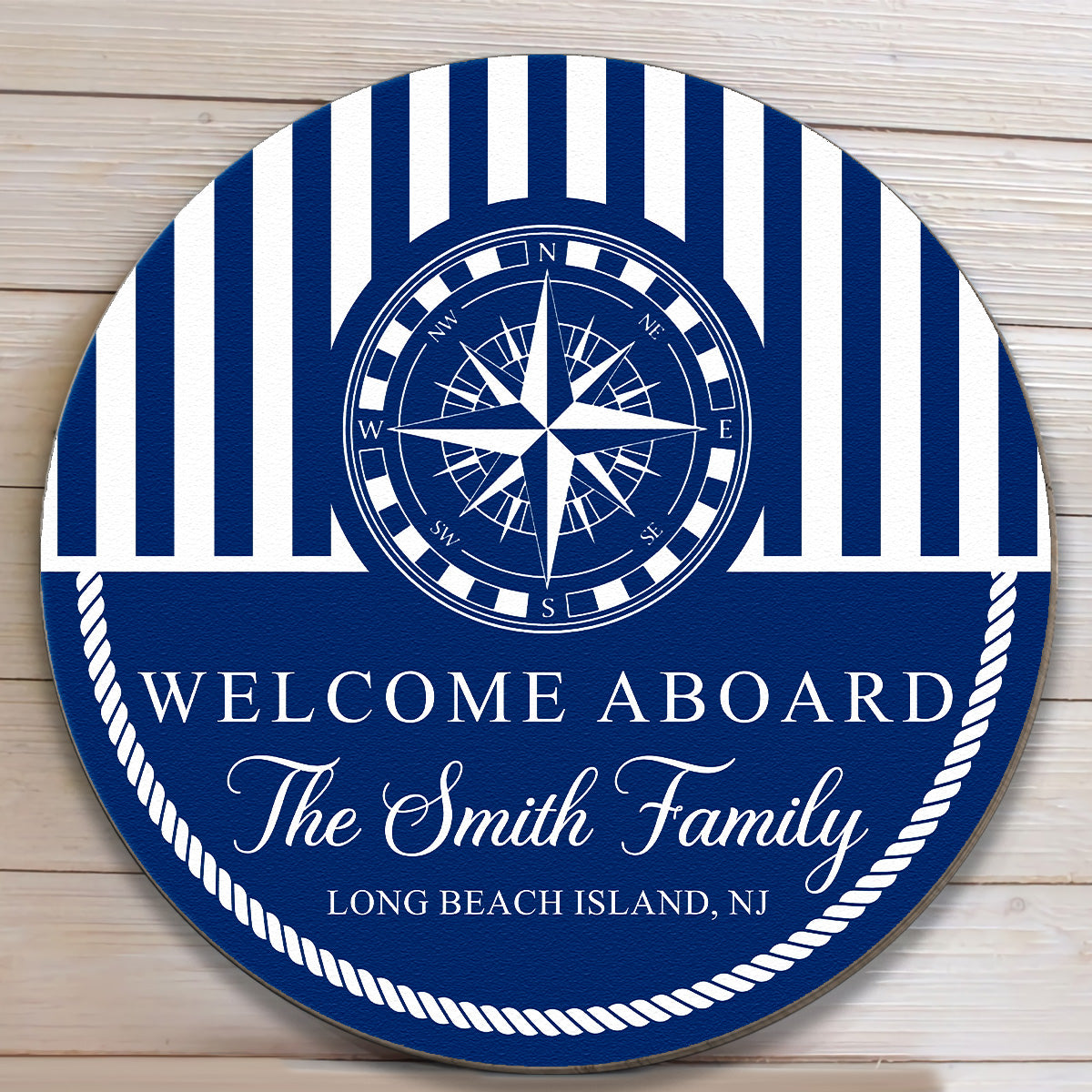 Welcome Aboard - Personalized Wood Sign