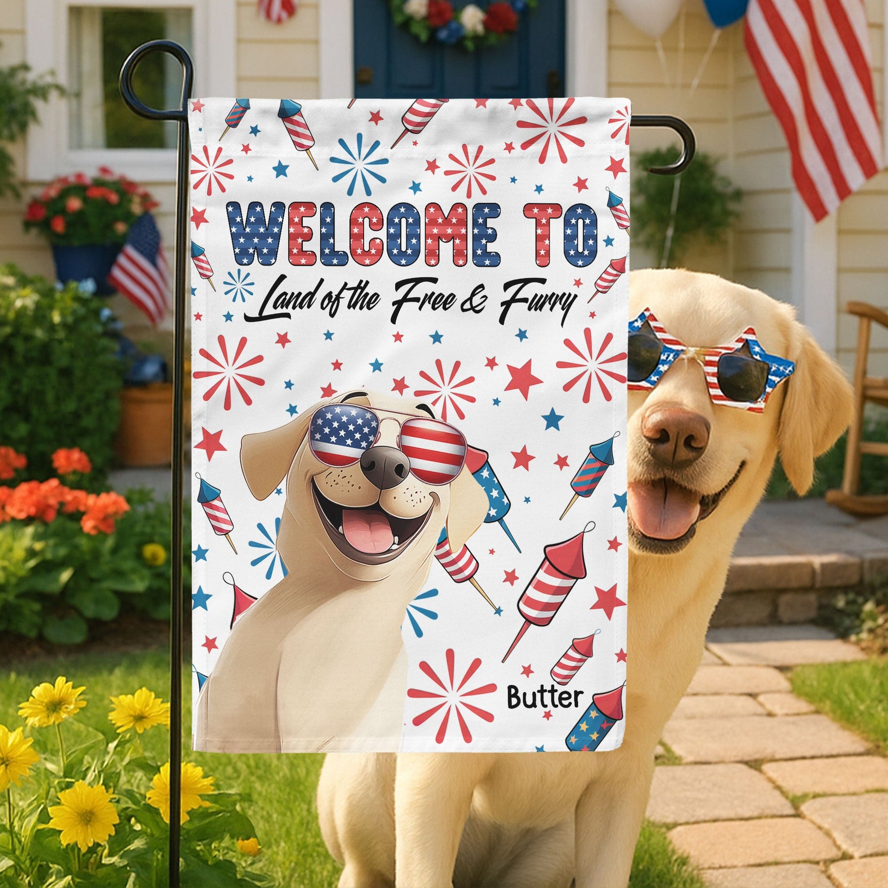 Welcome - Personalized Flag