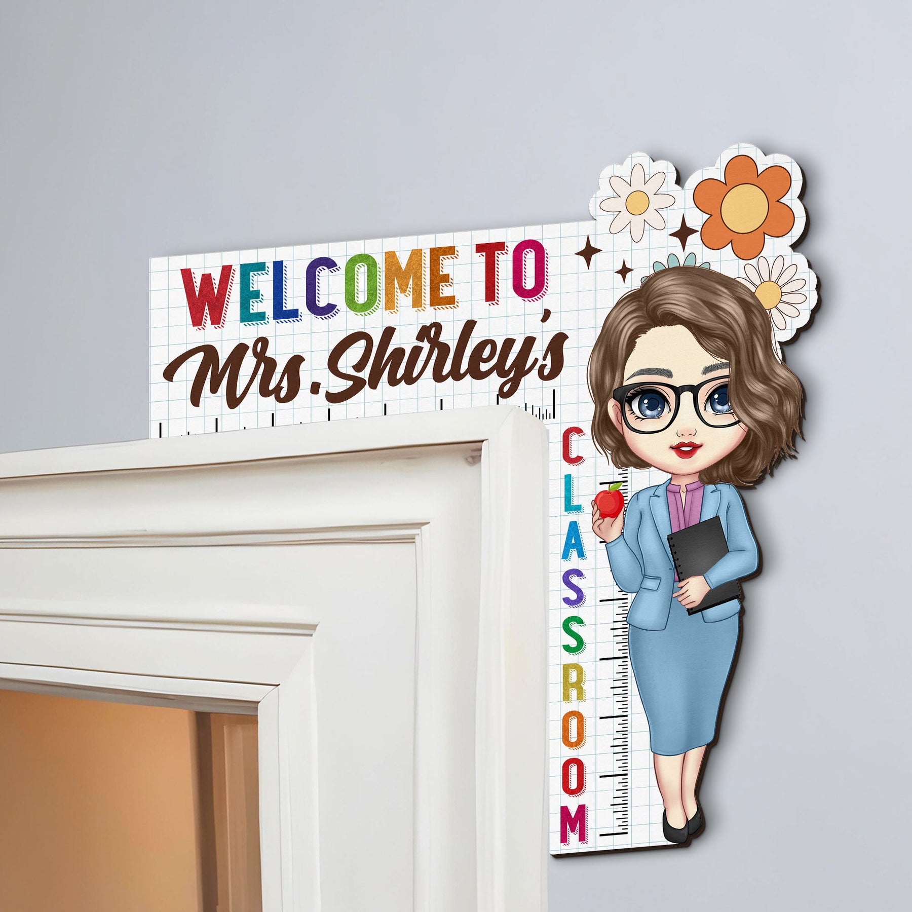 Welcome To My Class Teacher Gift Back To School - Personalized Door Corner Wood Sign