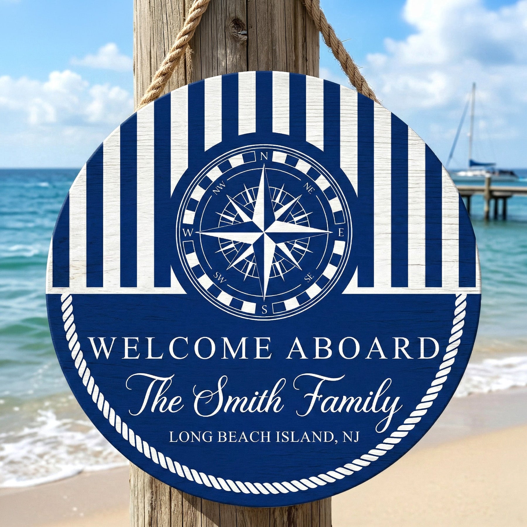 Welcome Aboard - Personalized Wood Sign