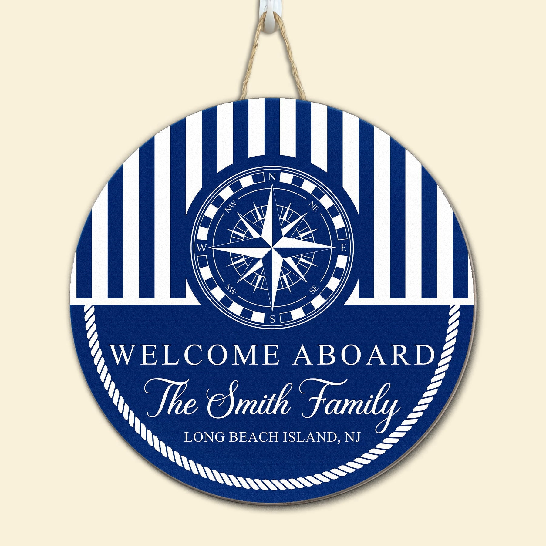 Welcome Aboard - Personalized Wood Sign