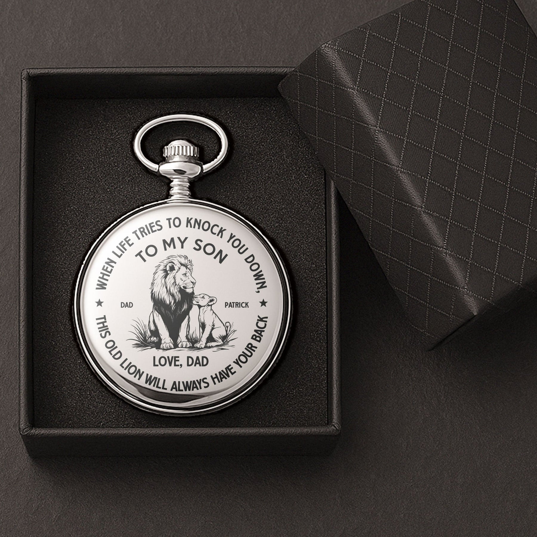 When Life Tries To Knock You Down - Personalized Pocket Watch