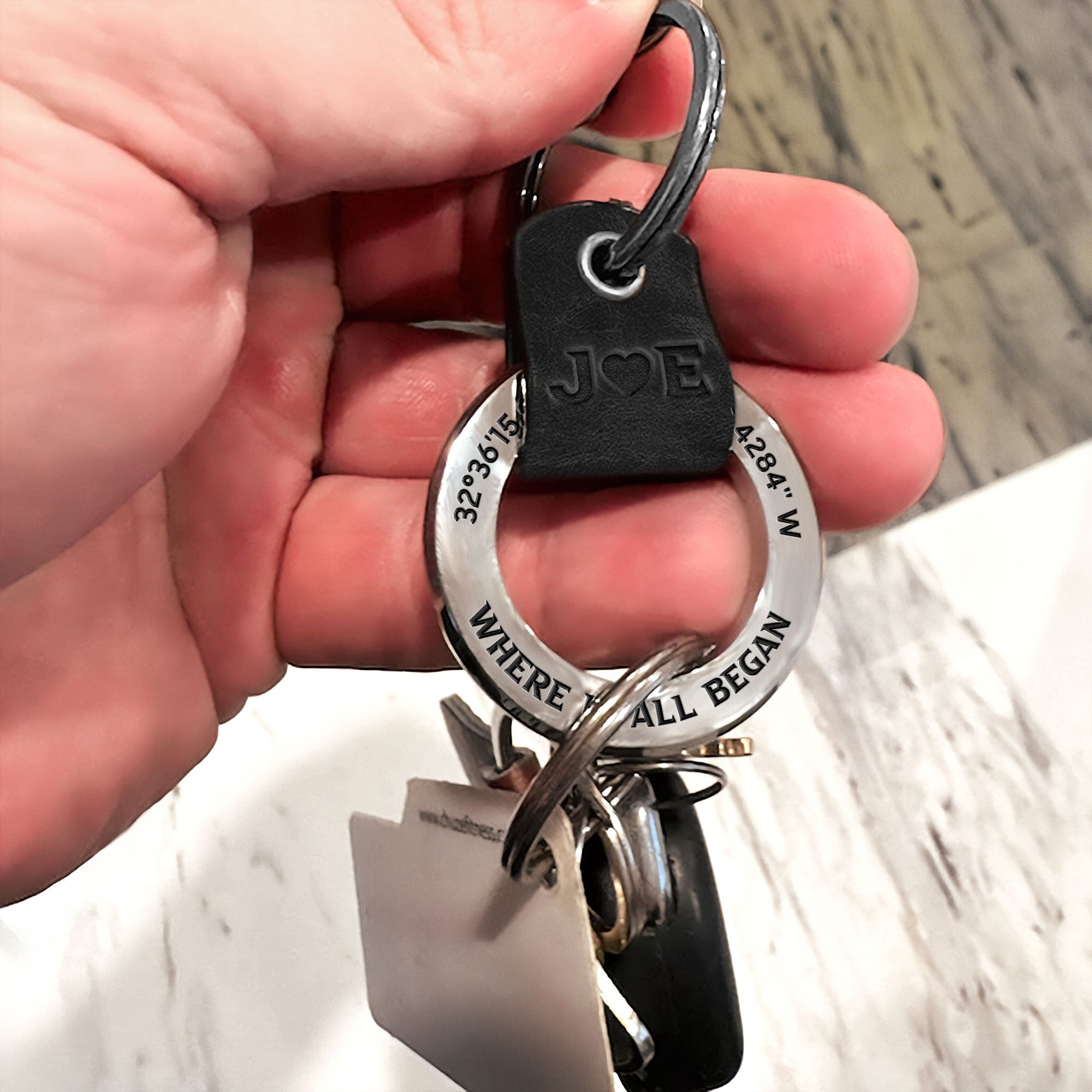 Where It All Began - Personalized Coordinates Keychain