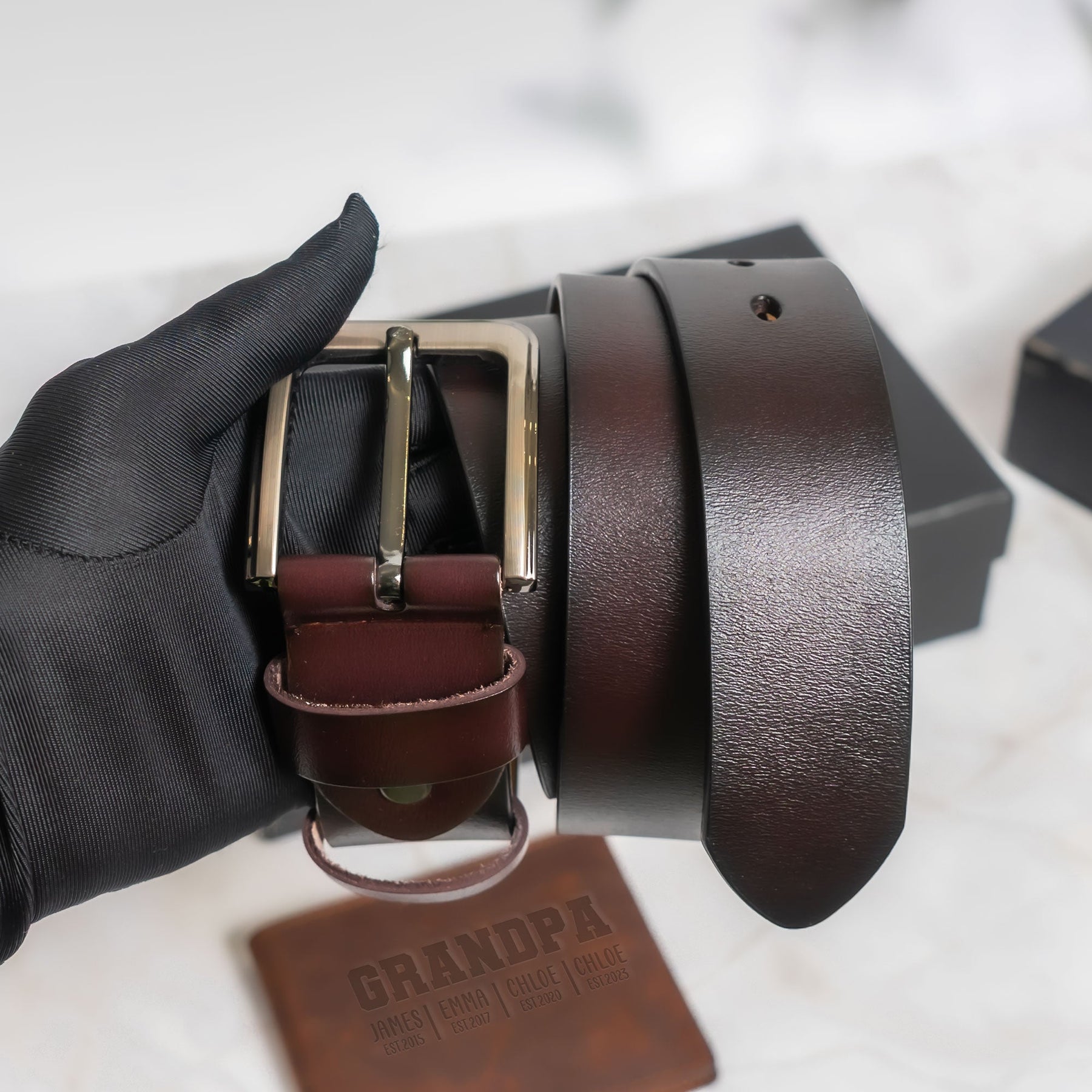 World's Best Grandpa - Father's Day Leather Gift Box Set