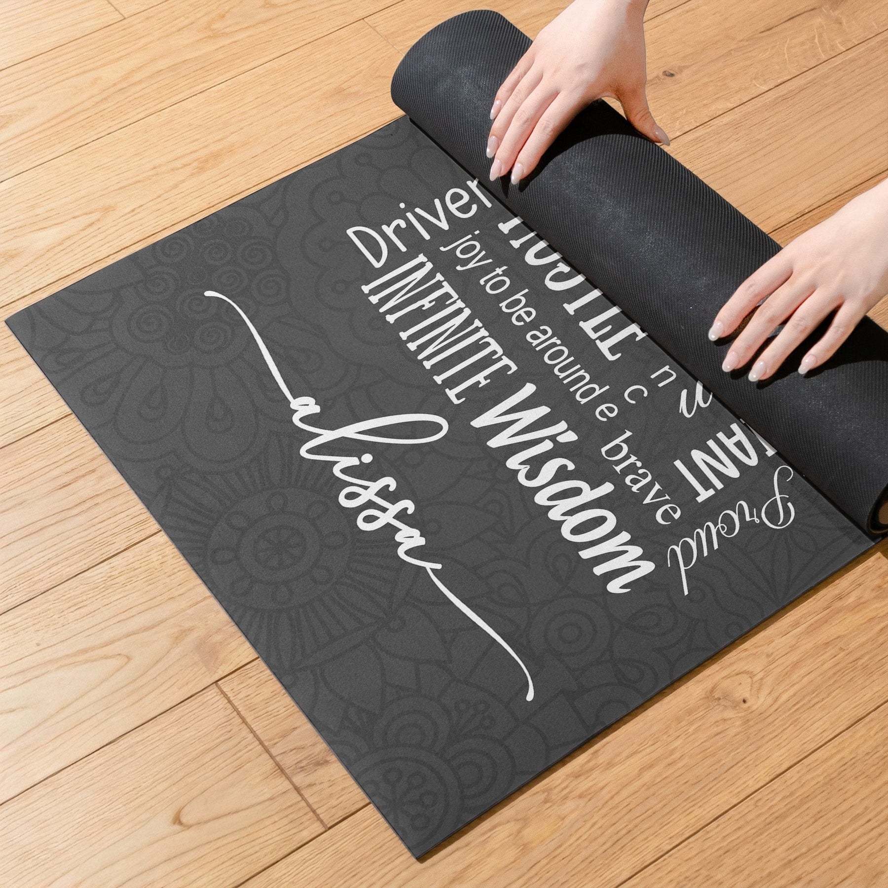 Yoga Positive Affirmations - Personalized Yoga Mat