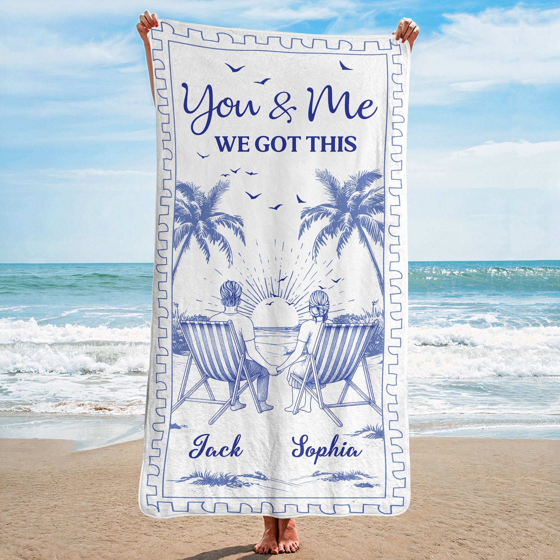 You And Me We Got This - Personalized Quick-Dry Beach Towel