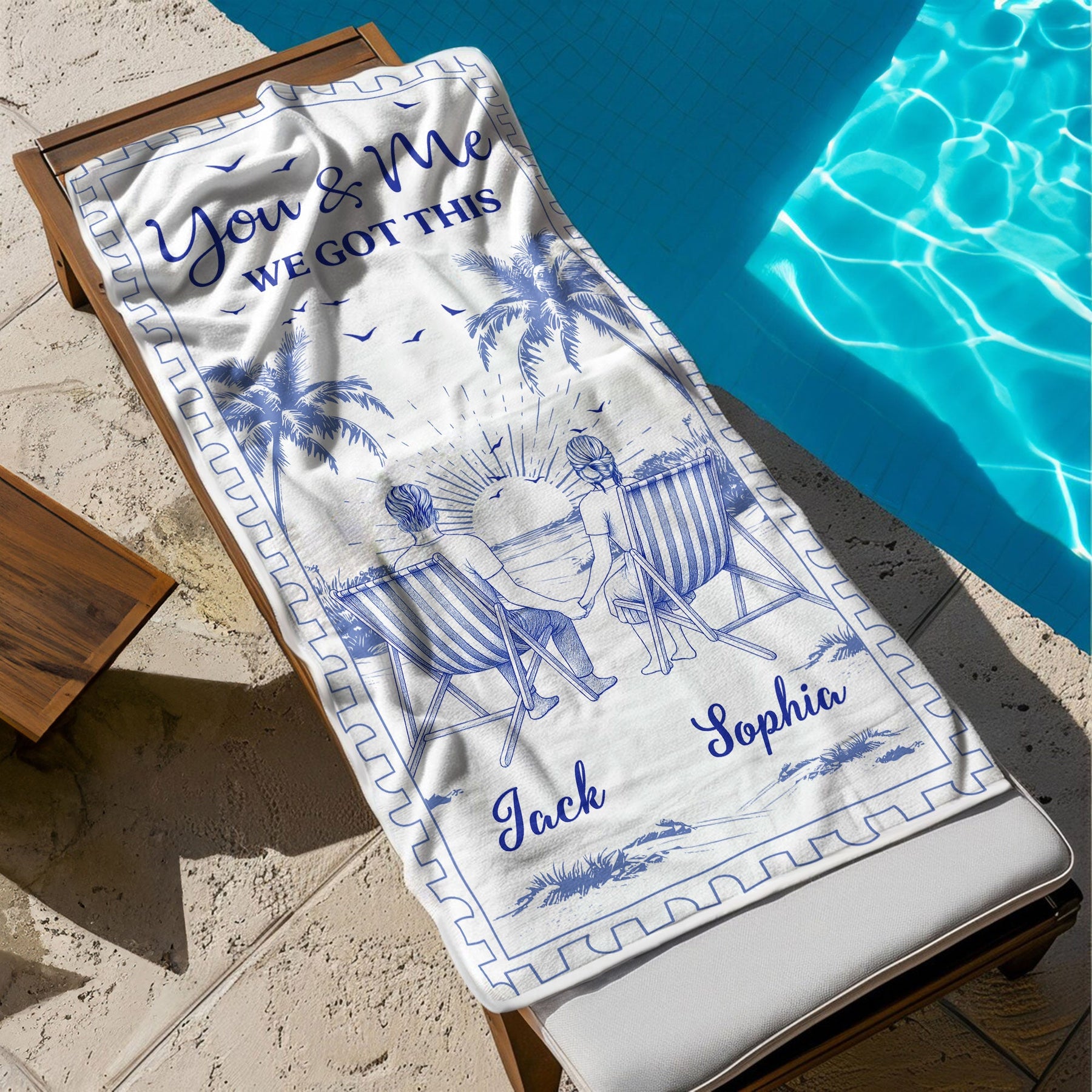 You And Me We Got This - Personalized Quick-Dry Beach Towel