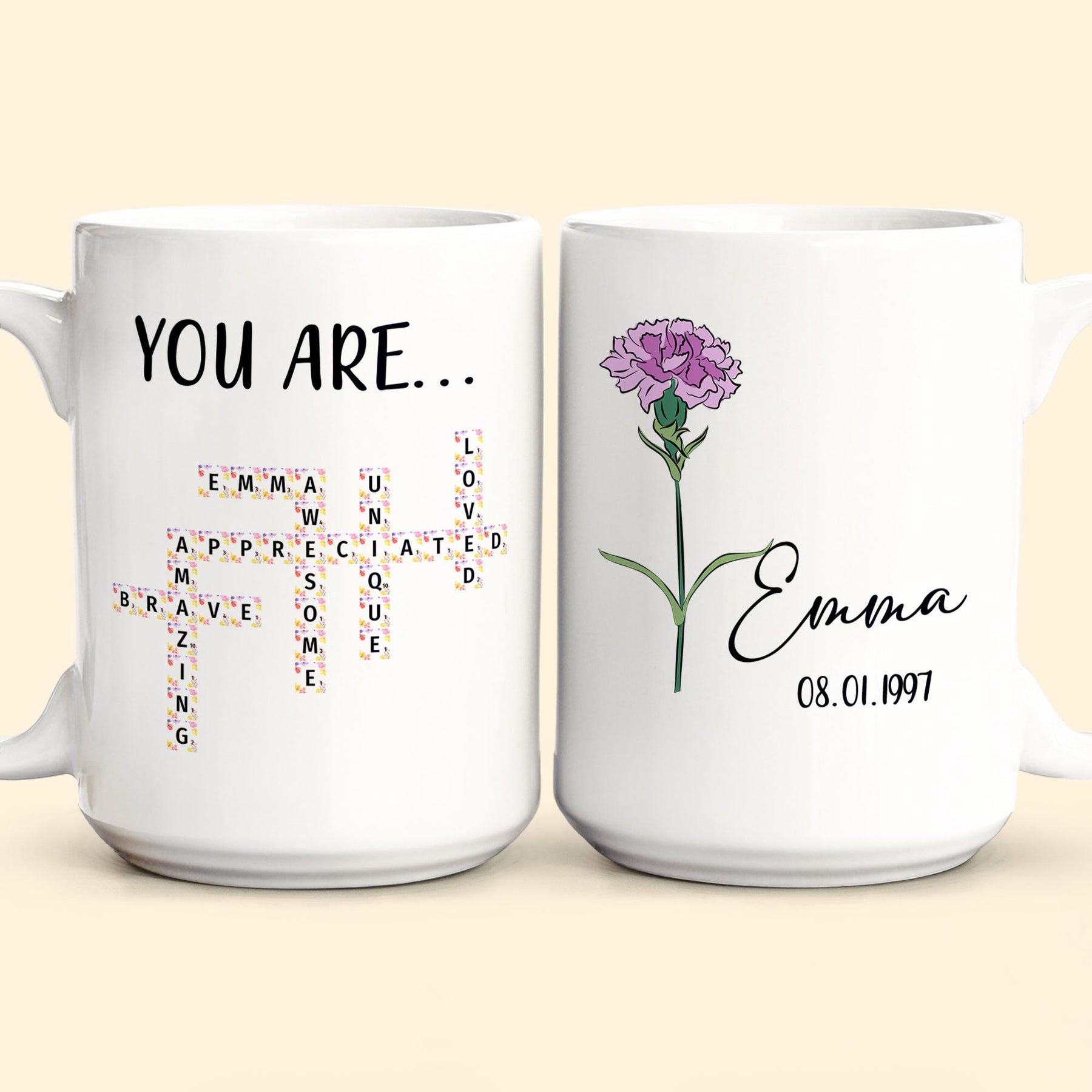 You Are Appreciated Scrabble Affirmation - Personalized Mug
